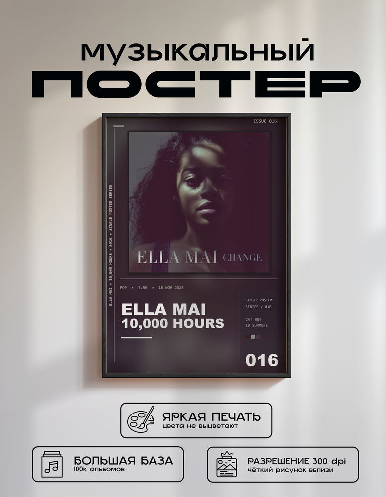 Music poster: Ella Mai - 10000 Hours