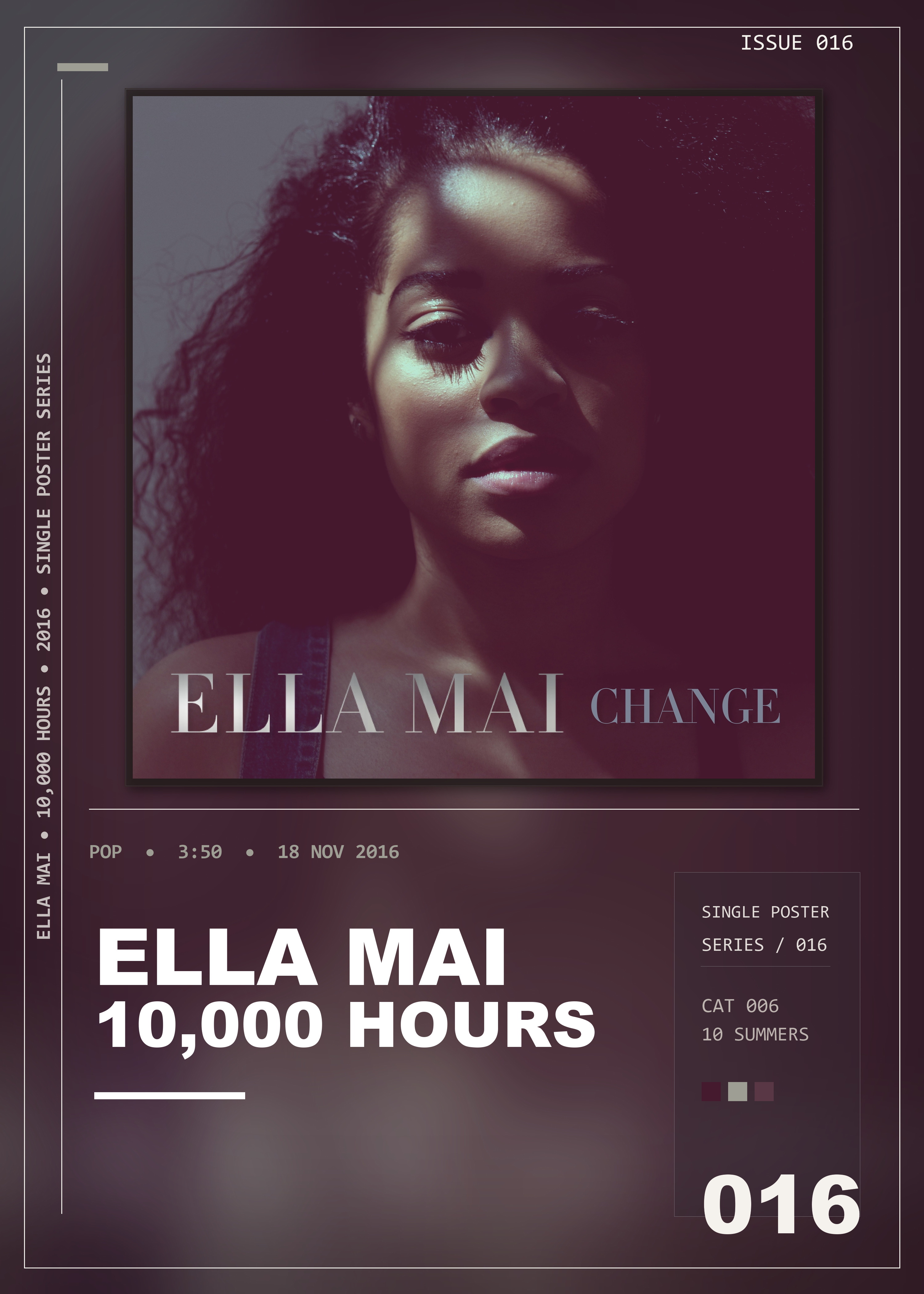 Music poster: Ella Mai - 10000 Hours