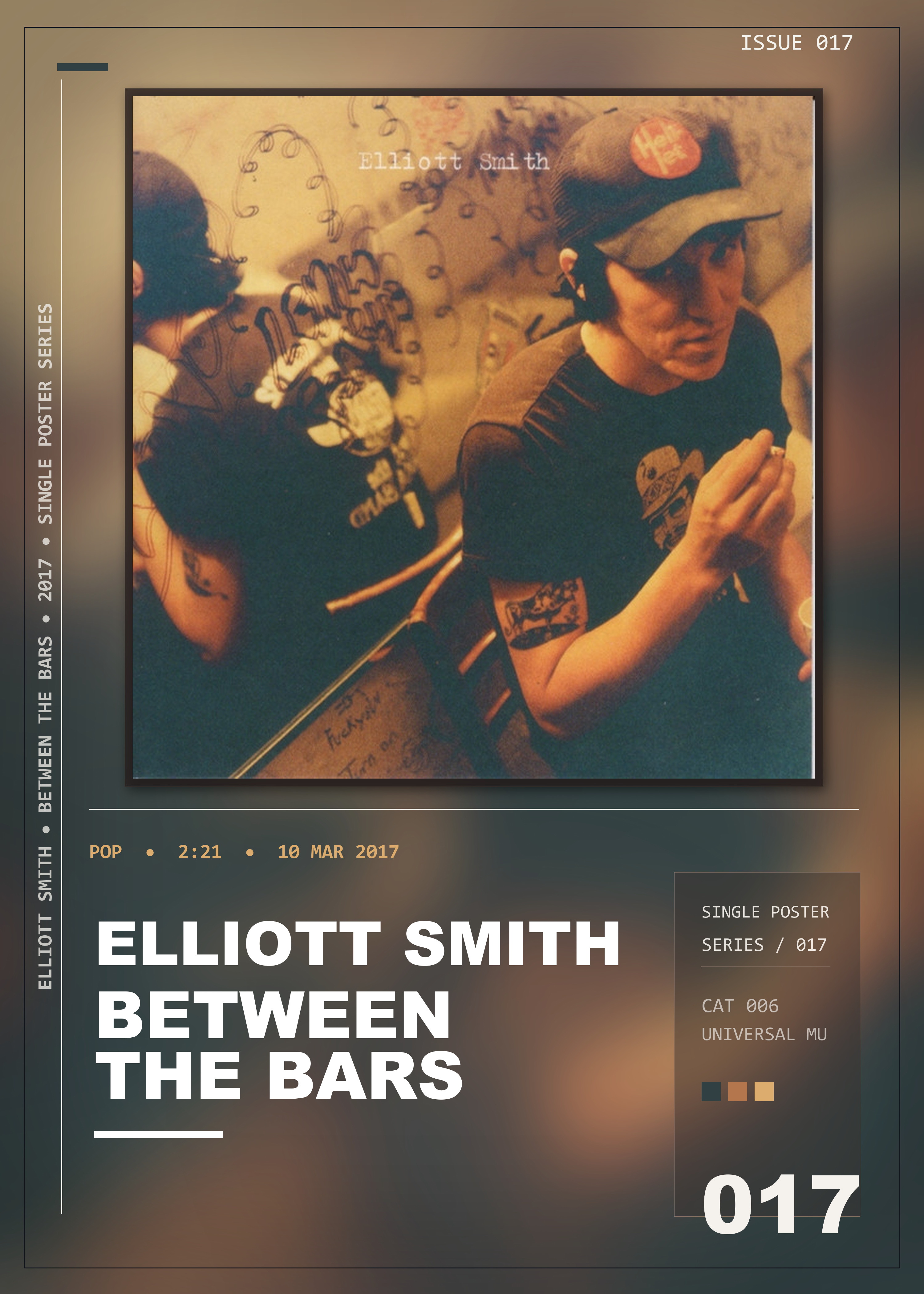 Music poster: Elliott Smith - Between the Bars