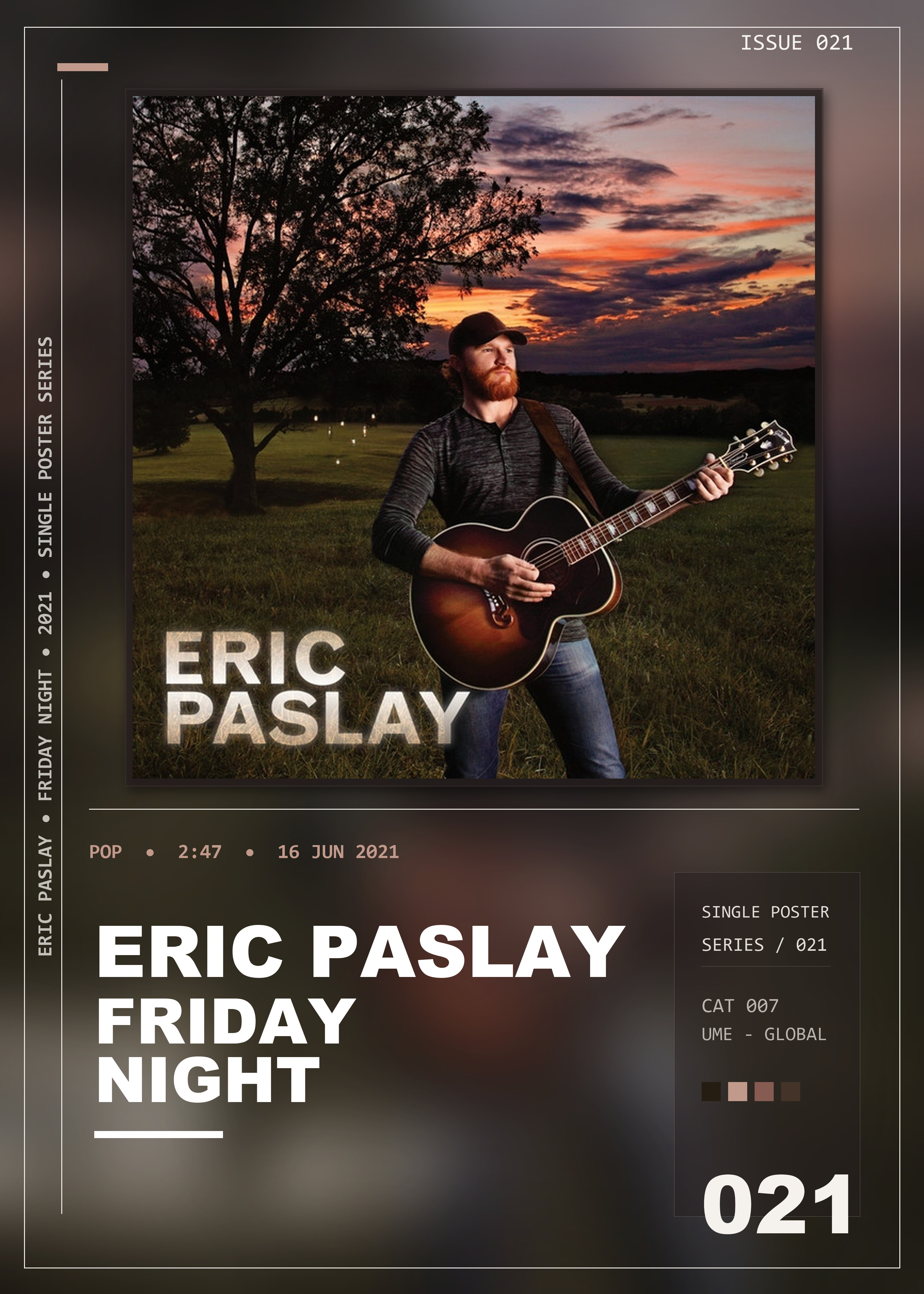Music poster: Eric Paslay - Friday Night