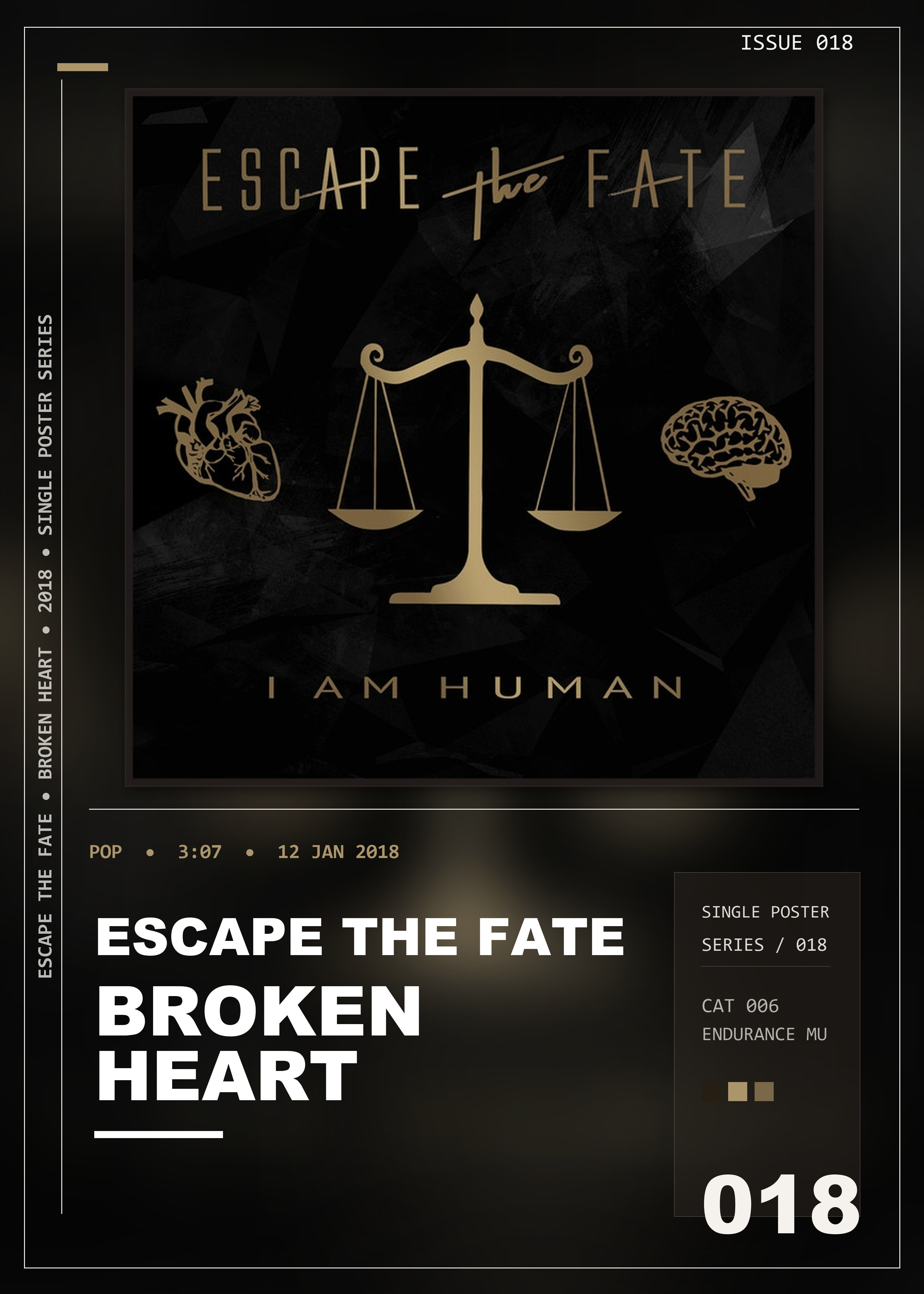 Music poster: Escape the Fate - Broken Heart