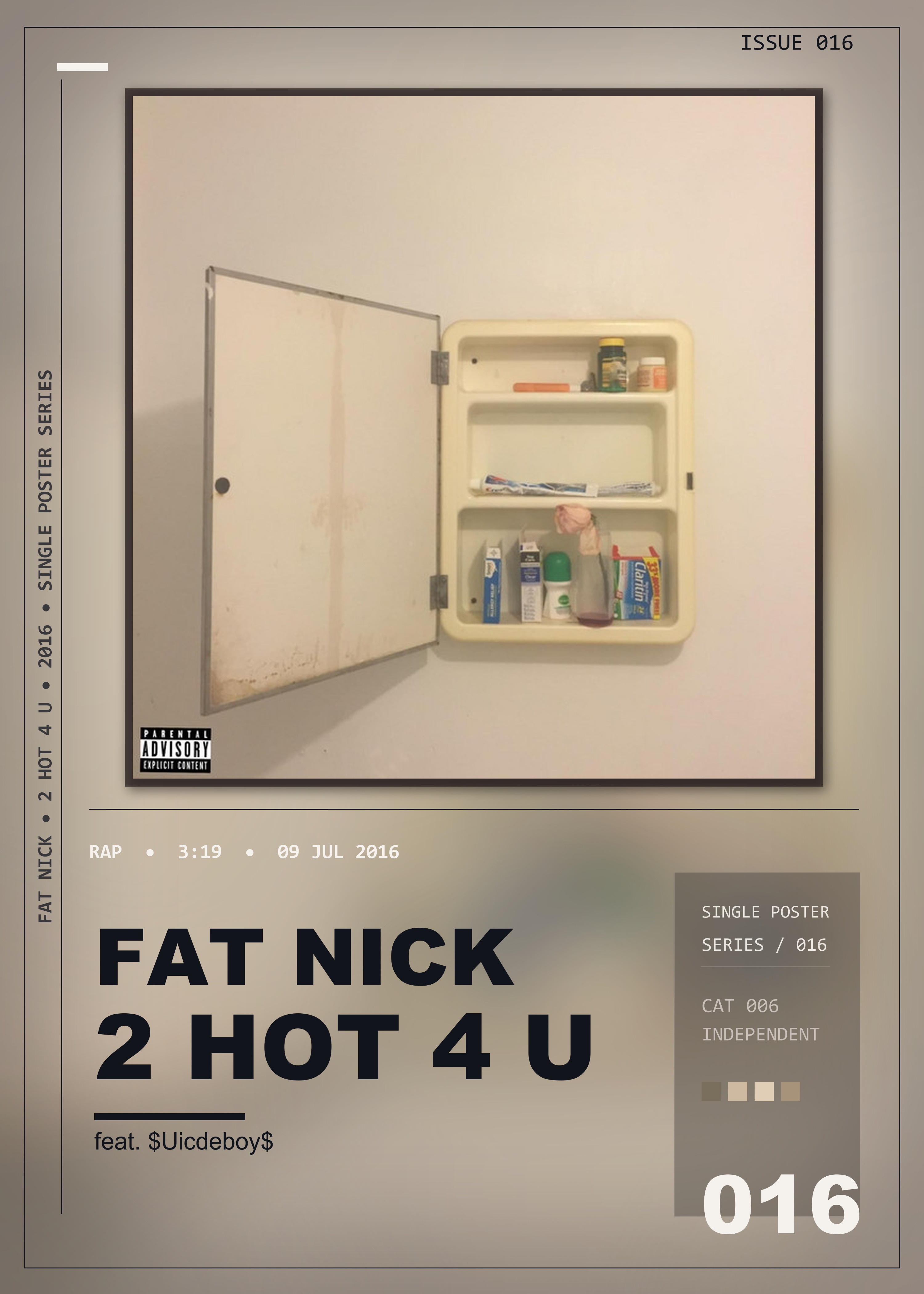 Music poster: Fat Nick - 2 Hot 4 U feat Uicdeboy