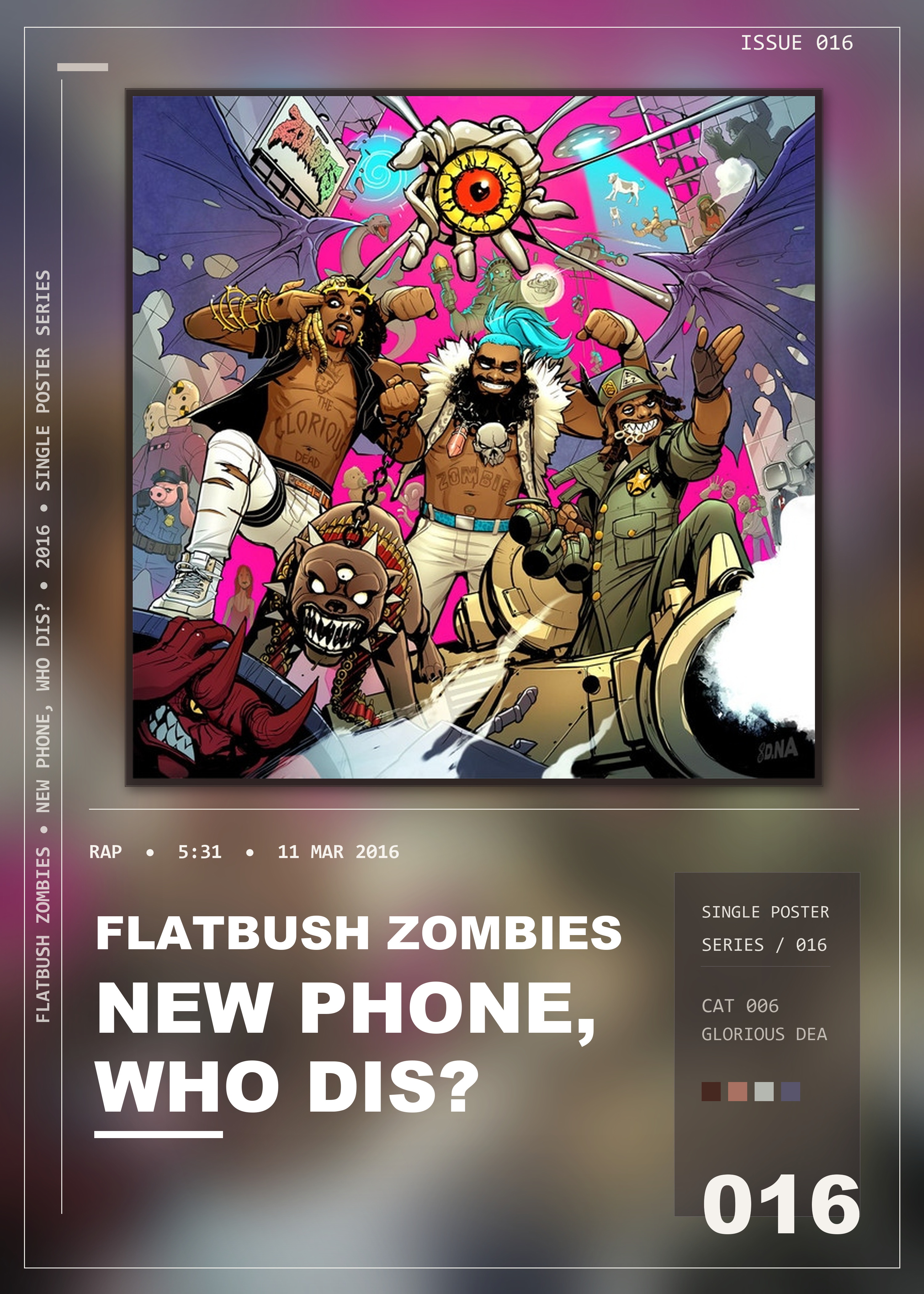 Music poster: Flatbush Zombies - New Phone Who Dis