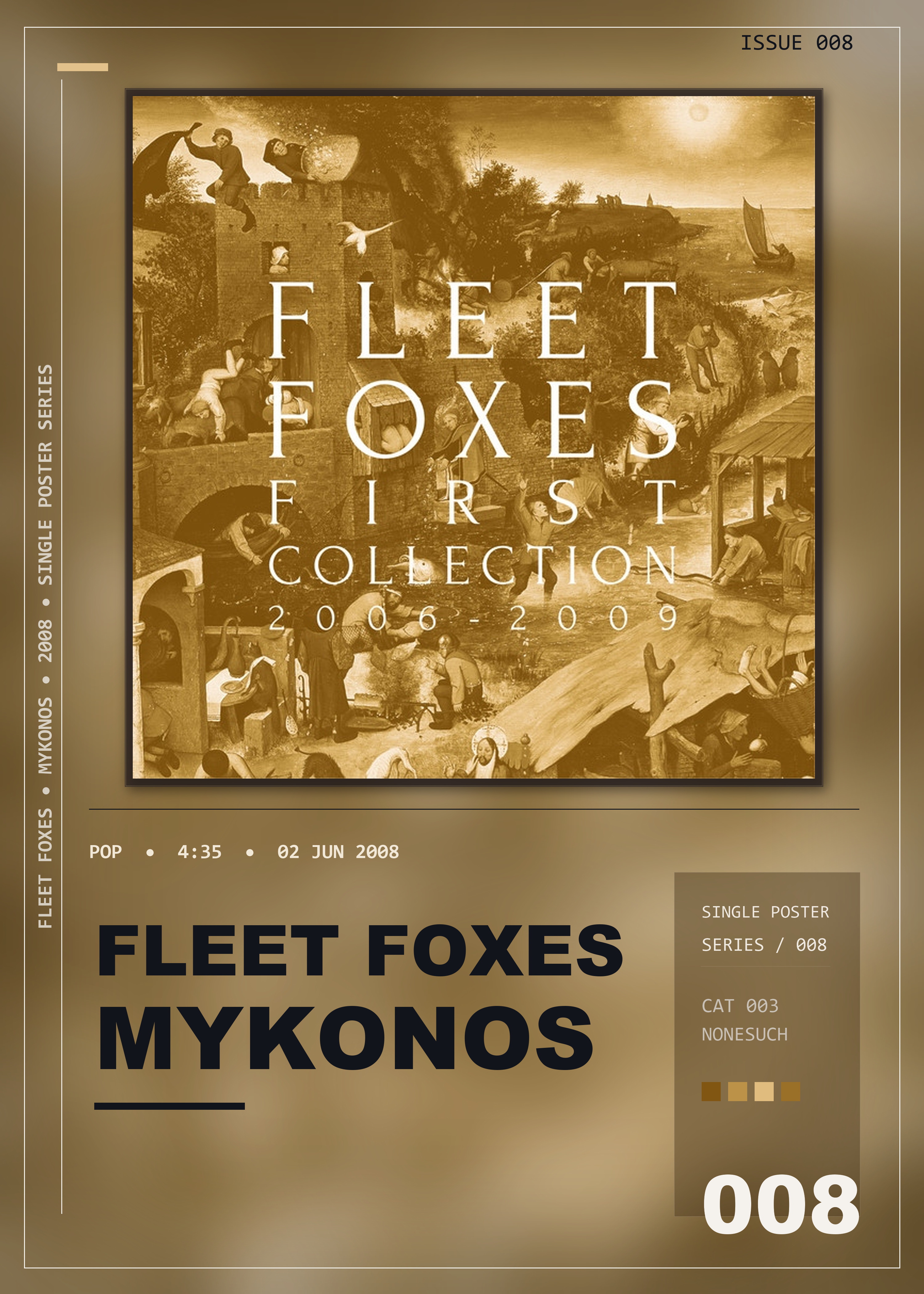 Music poster: Fleet Foxes - Mykonos