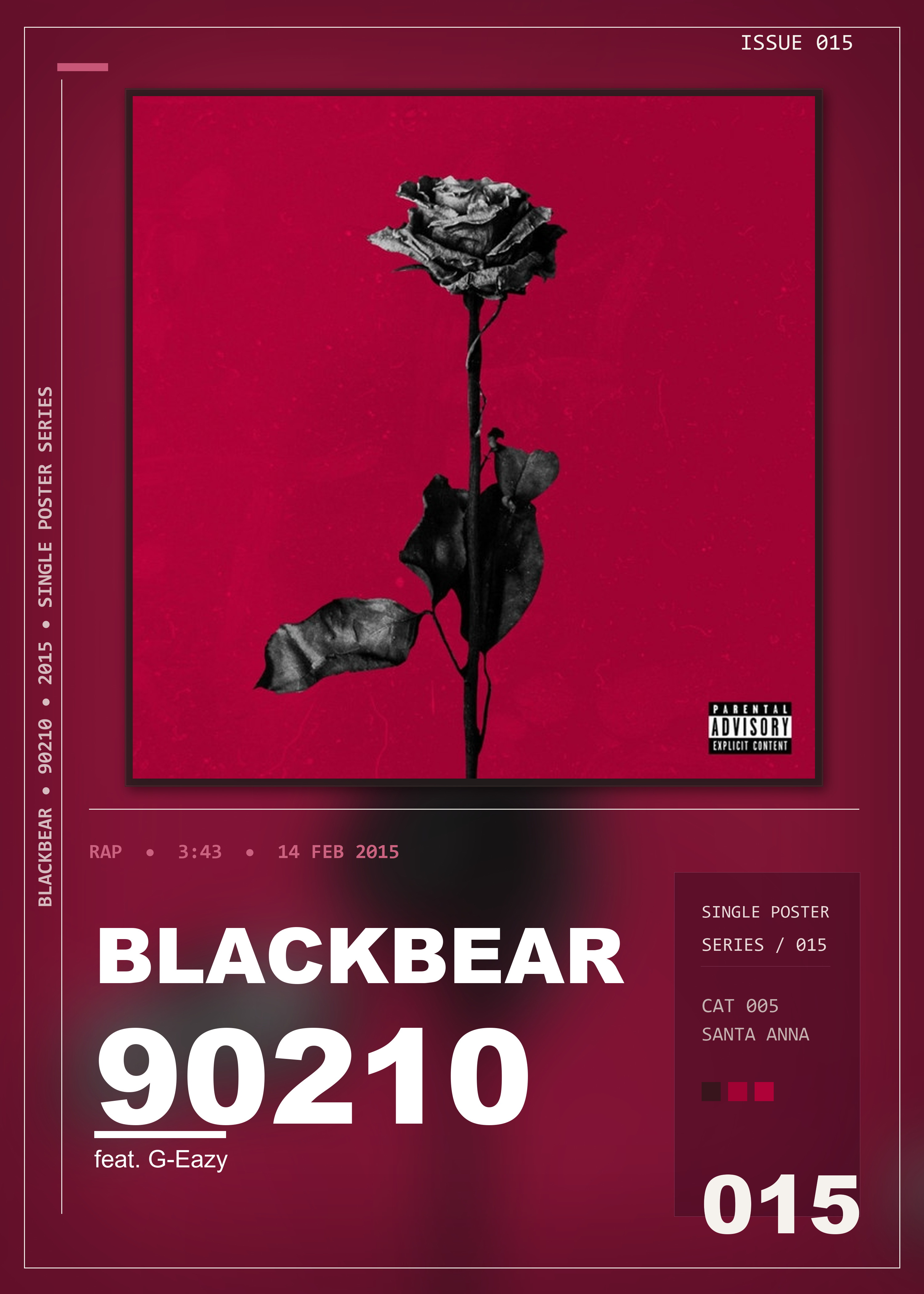 Music poster: blackbear - 90210 feat G-Eazy
