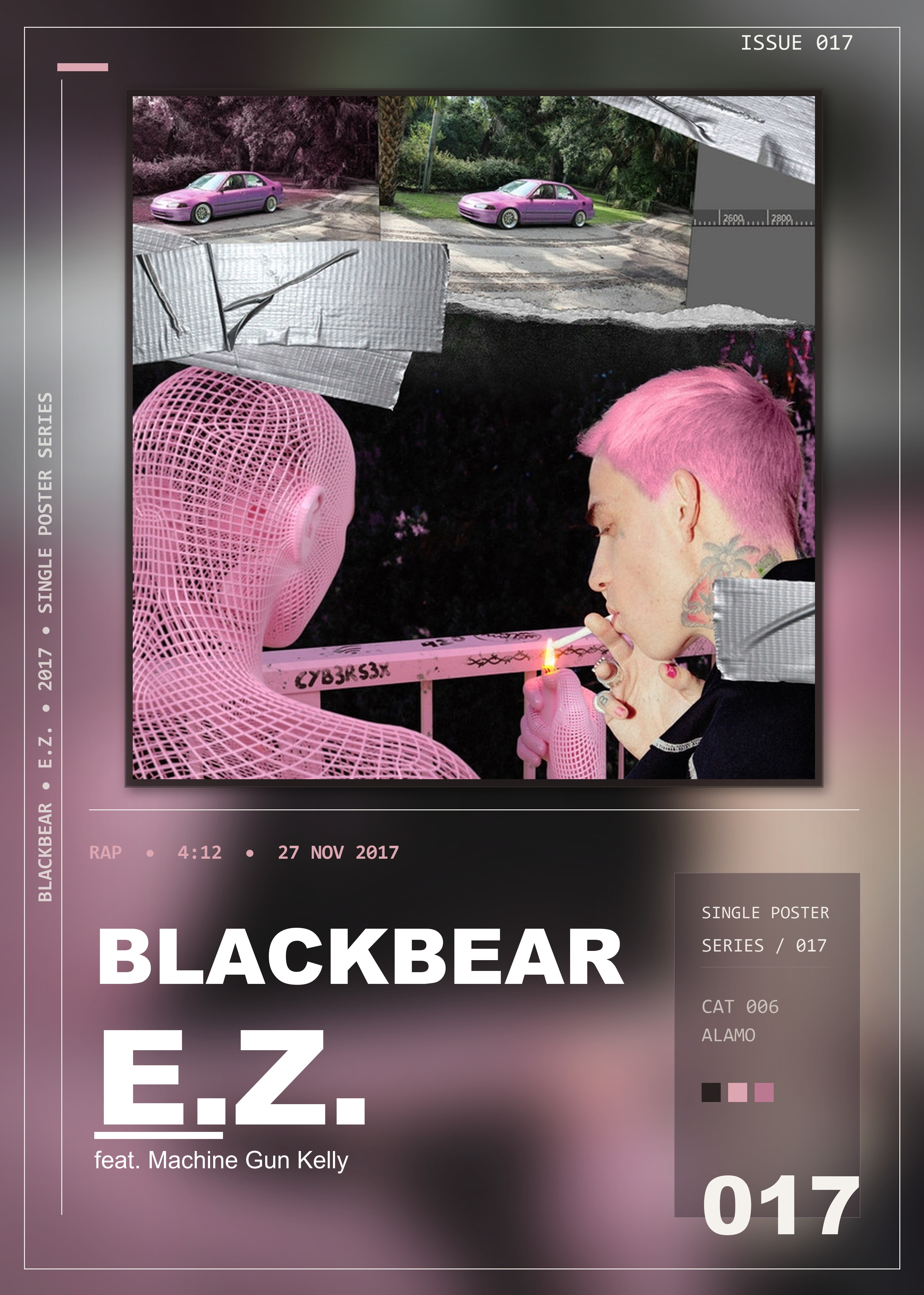 Music poster: blackbear - ez feat Machine Gun Kelly