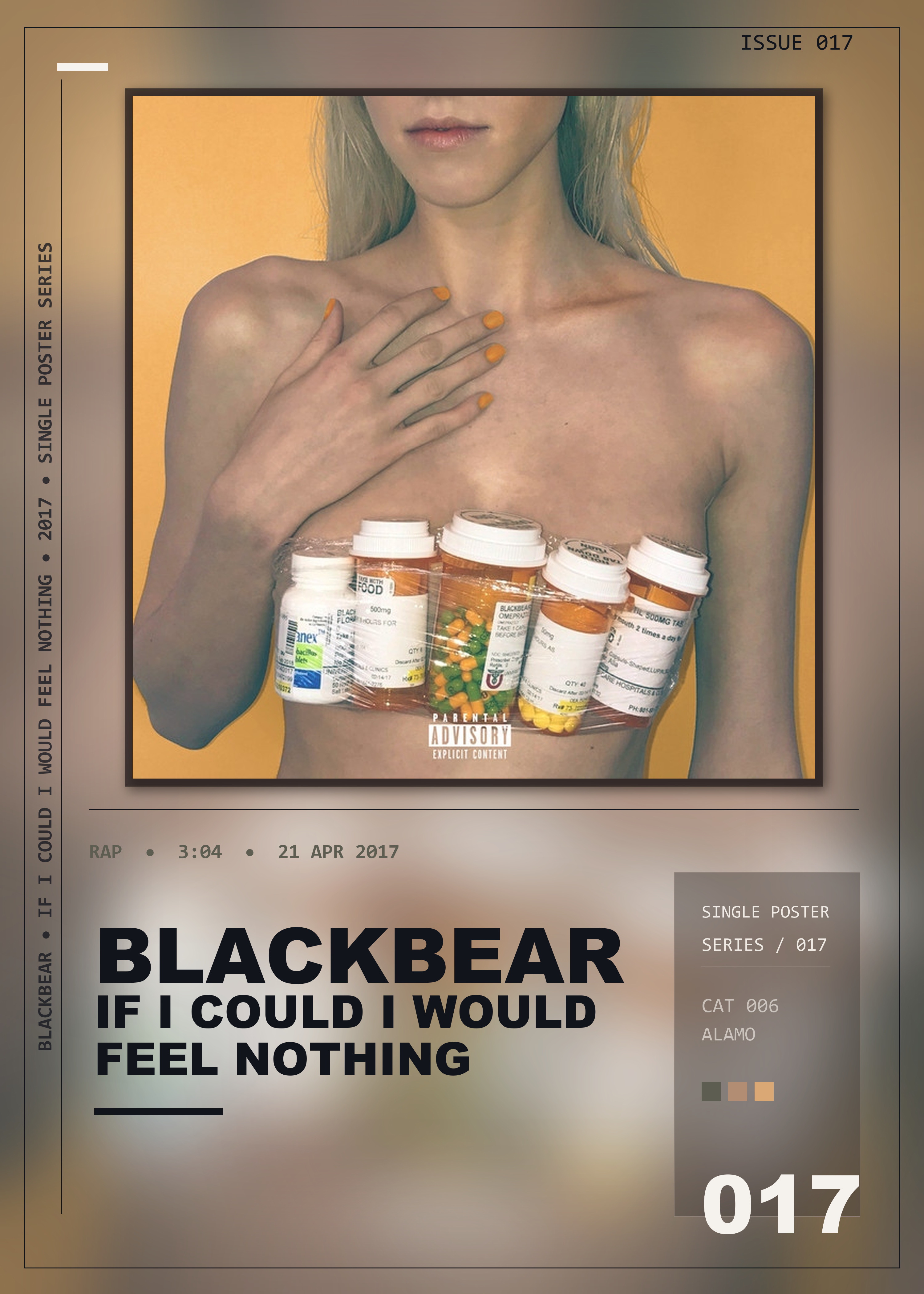 Music poster: blackbear - if i could i would feel nothing