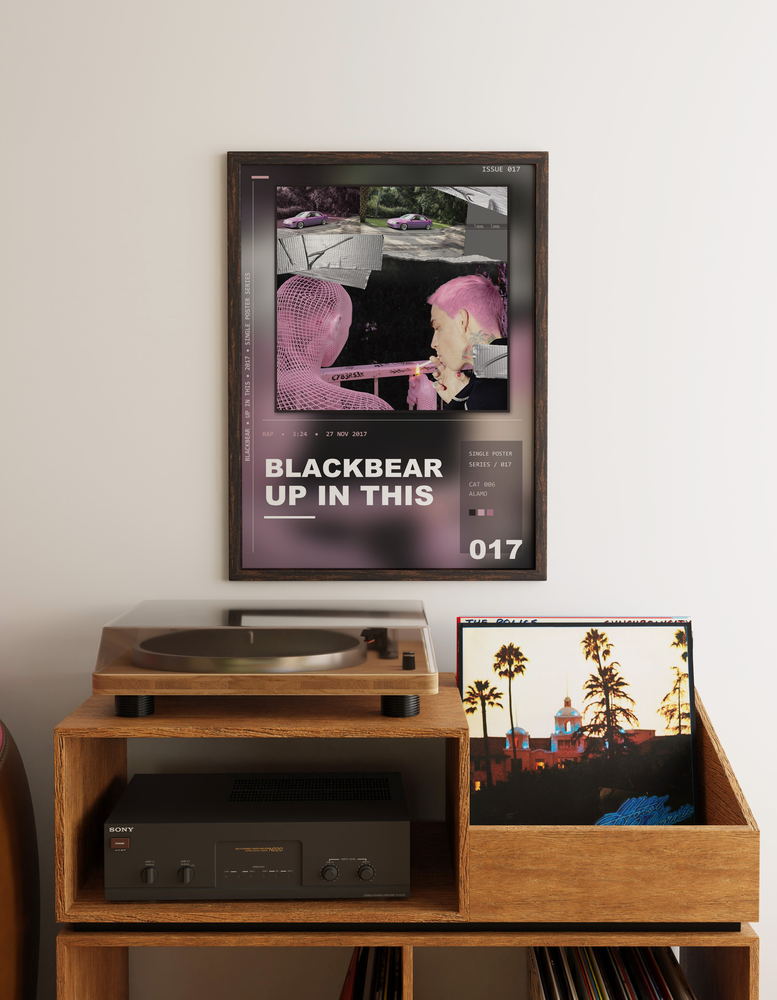 Music poster: blackbear - up in this with Tinashe