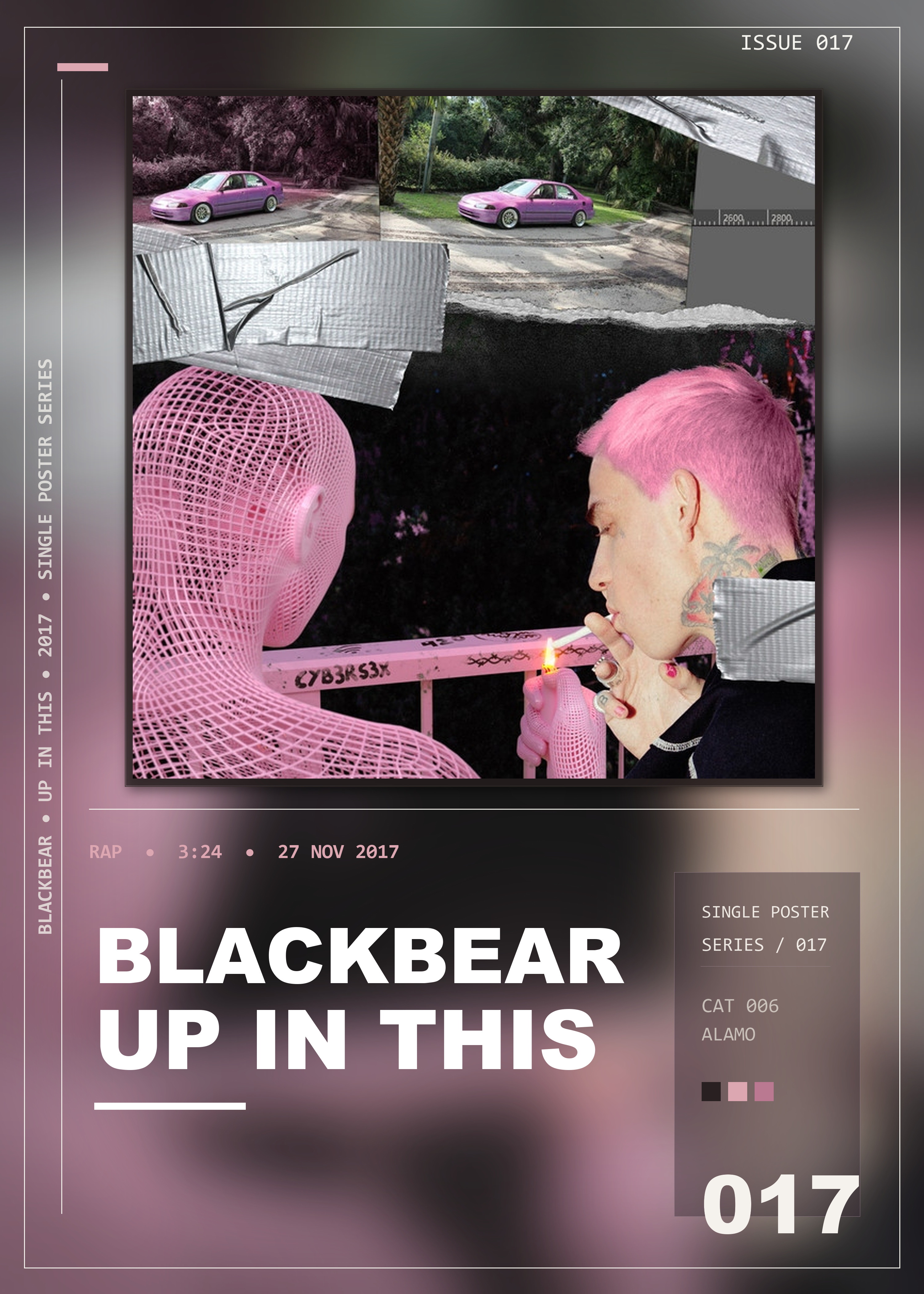 Music poster: blackbear - up in this with Tinashe