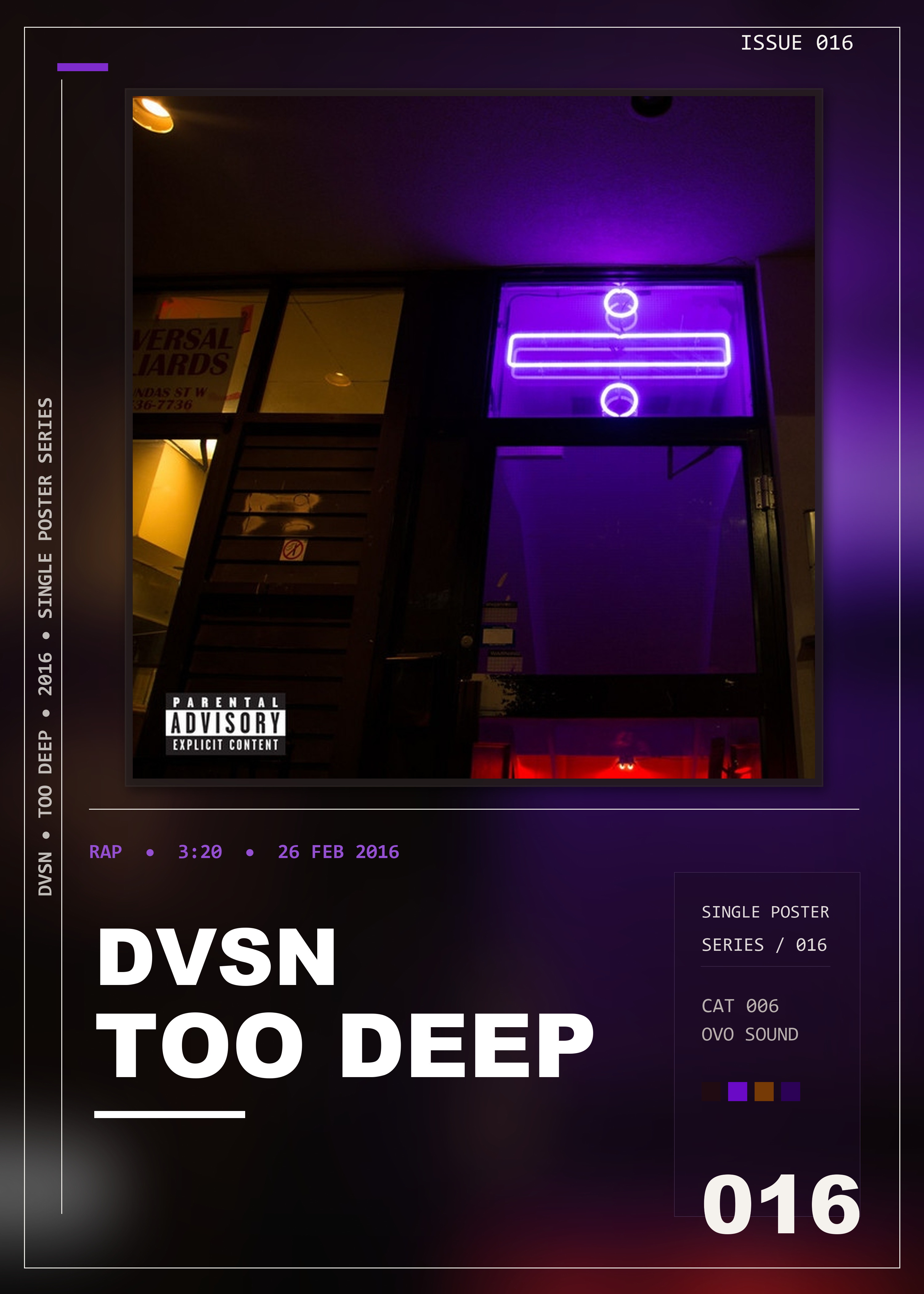 Music poster: dvsn - Too Deep