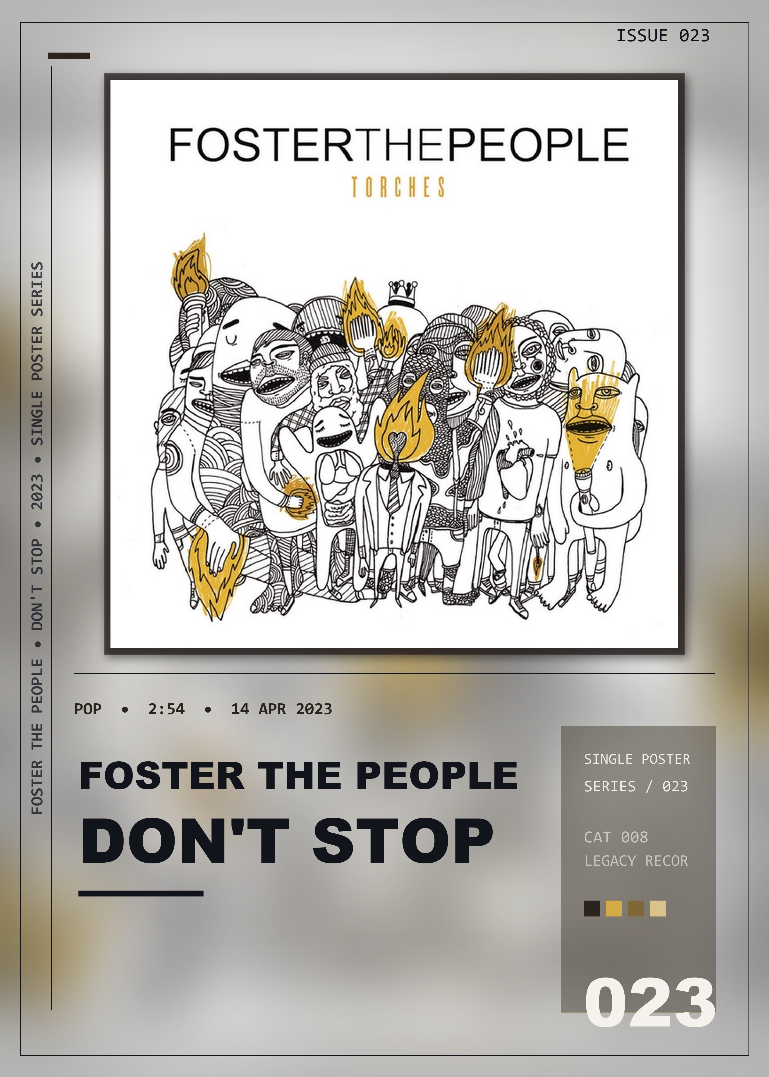 Music poster: Foster The People - Dont Stop Color on the Walls