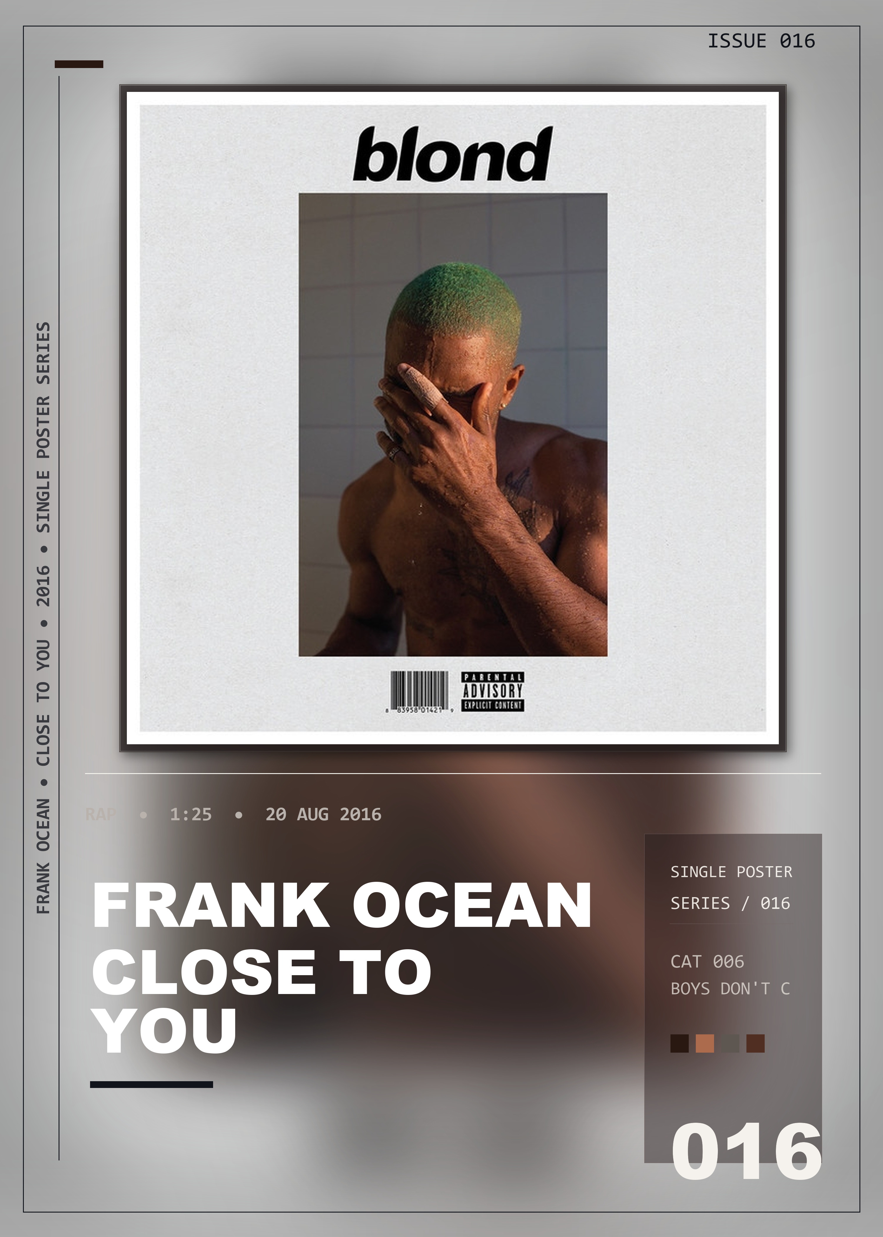 Music poster: Frank Ocean - Close To You