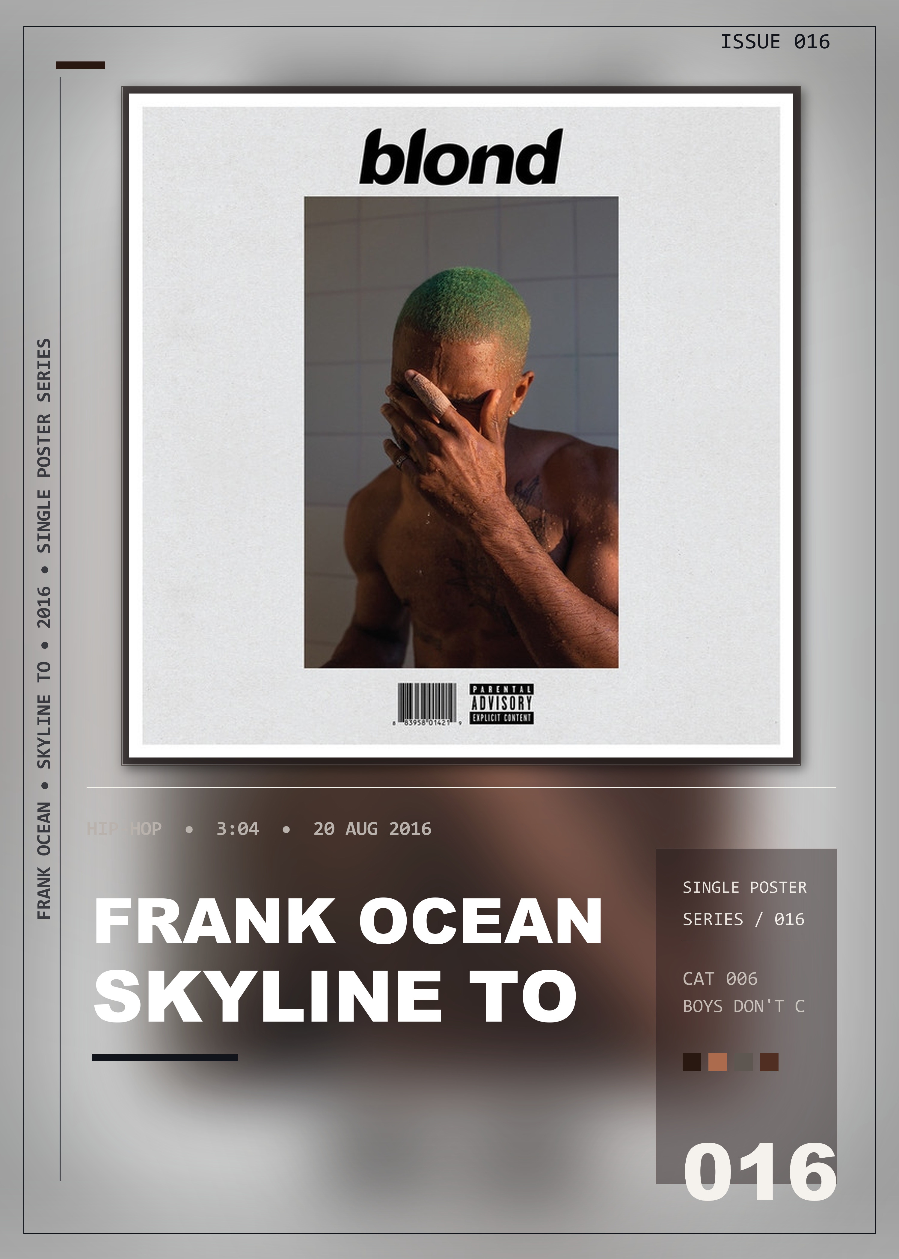 Music poster: Frank Ocean - Skyline To