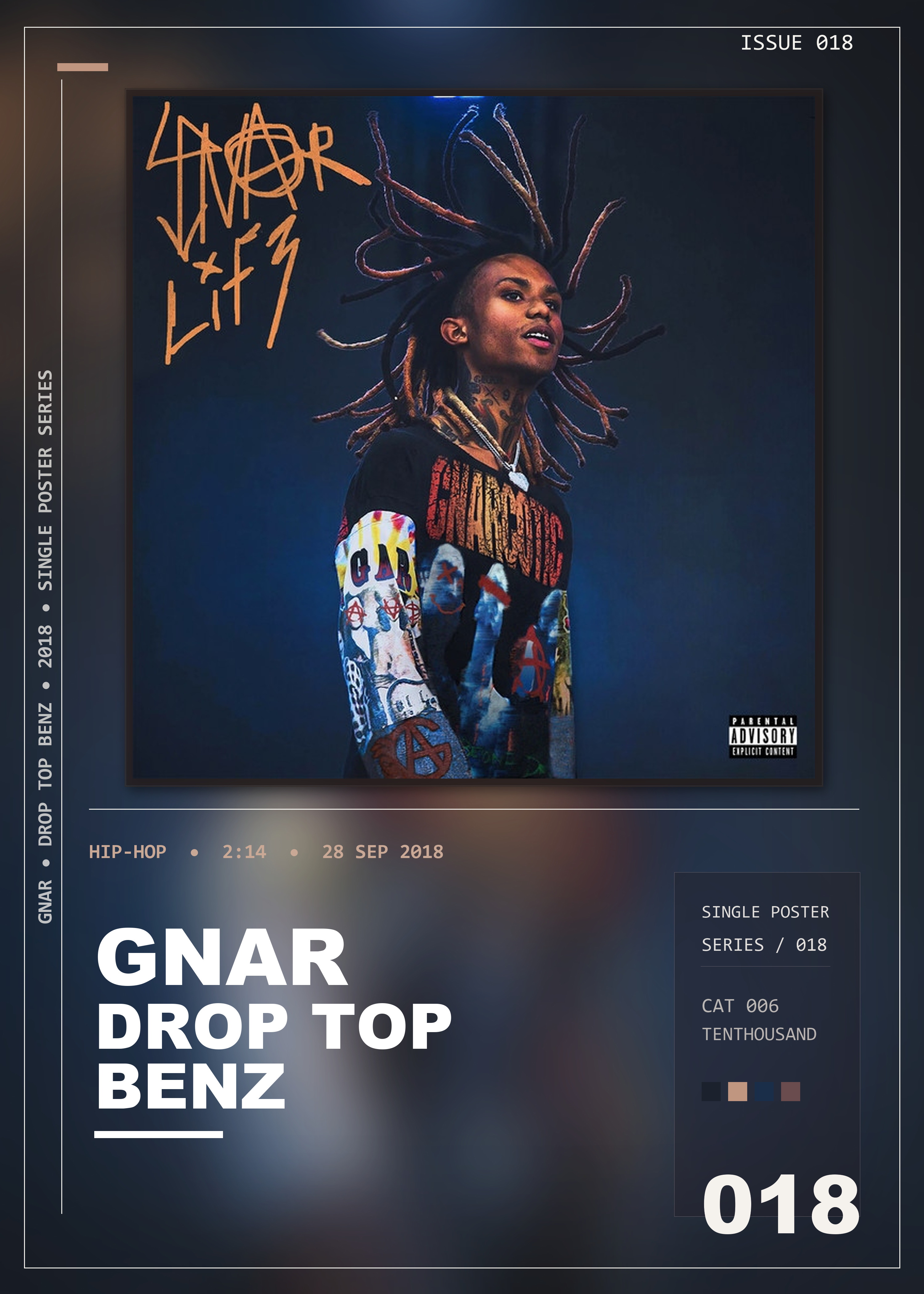 Music poster: GNAR - Drop Top Benz