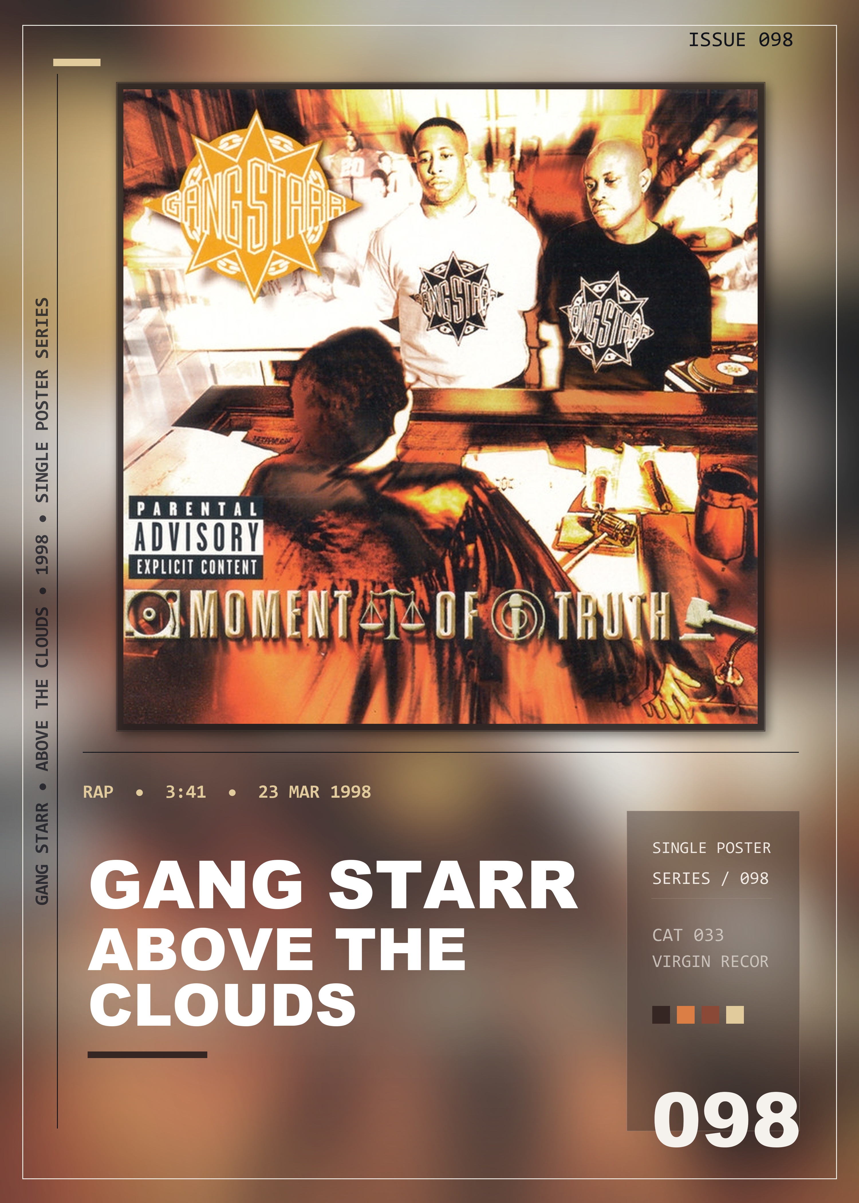 Music poster: Gang Starr - Above The Clouds