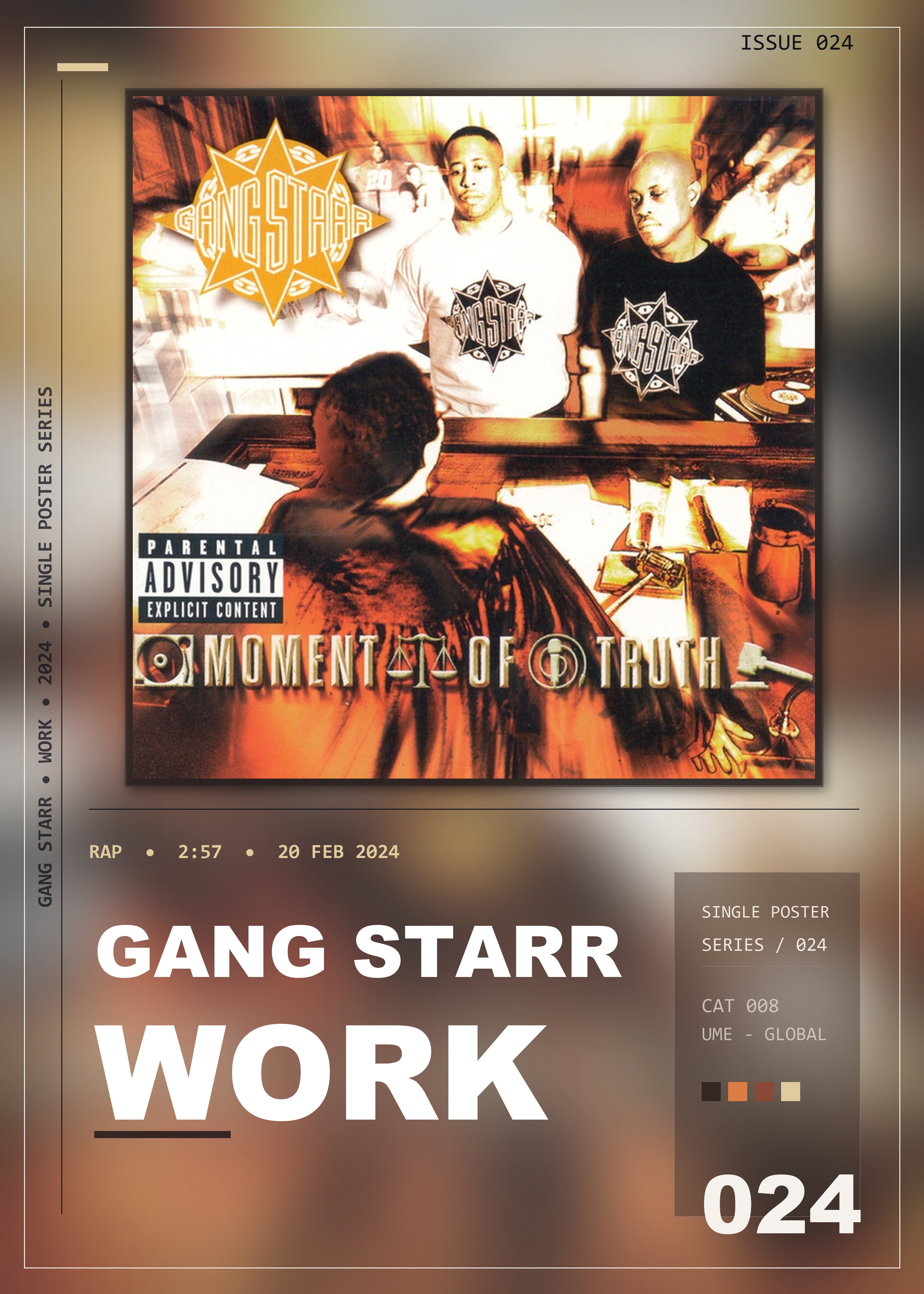 Music poster: Gang Starr - Work