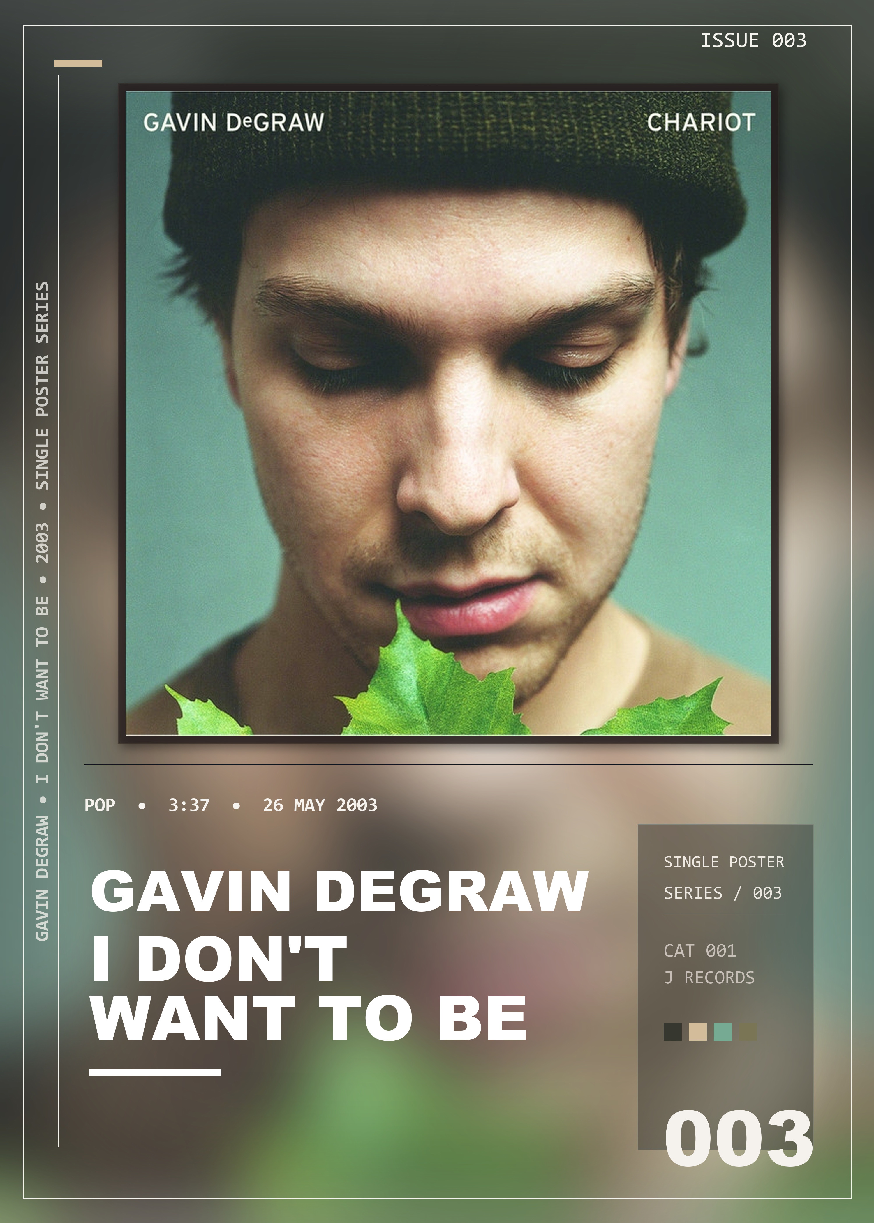 Music poster: Gavin DeGraw - I Dont Want to Be