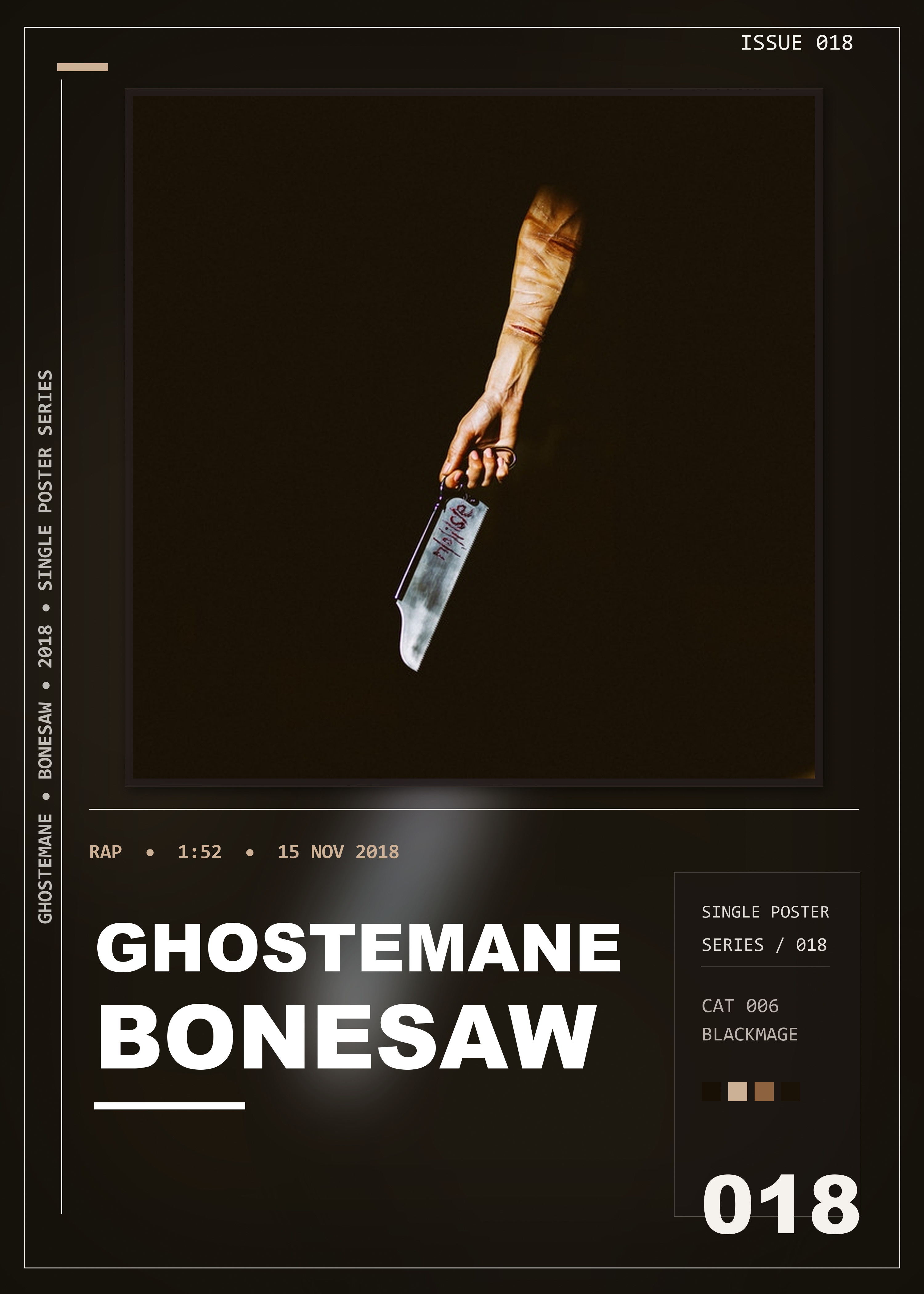 Music poster: Ghostemane - Bonesaw