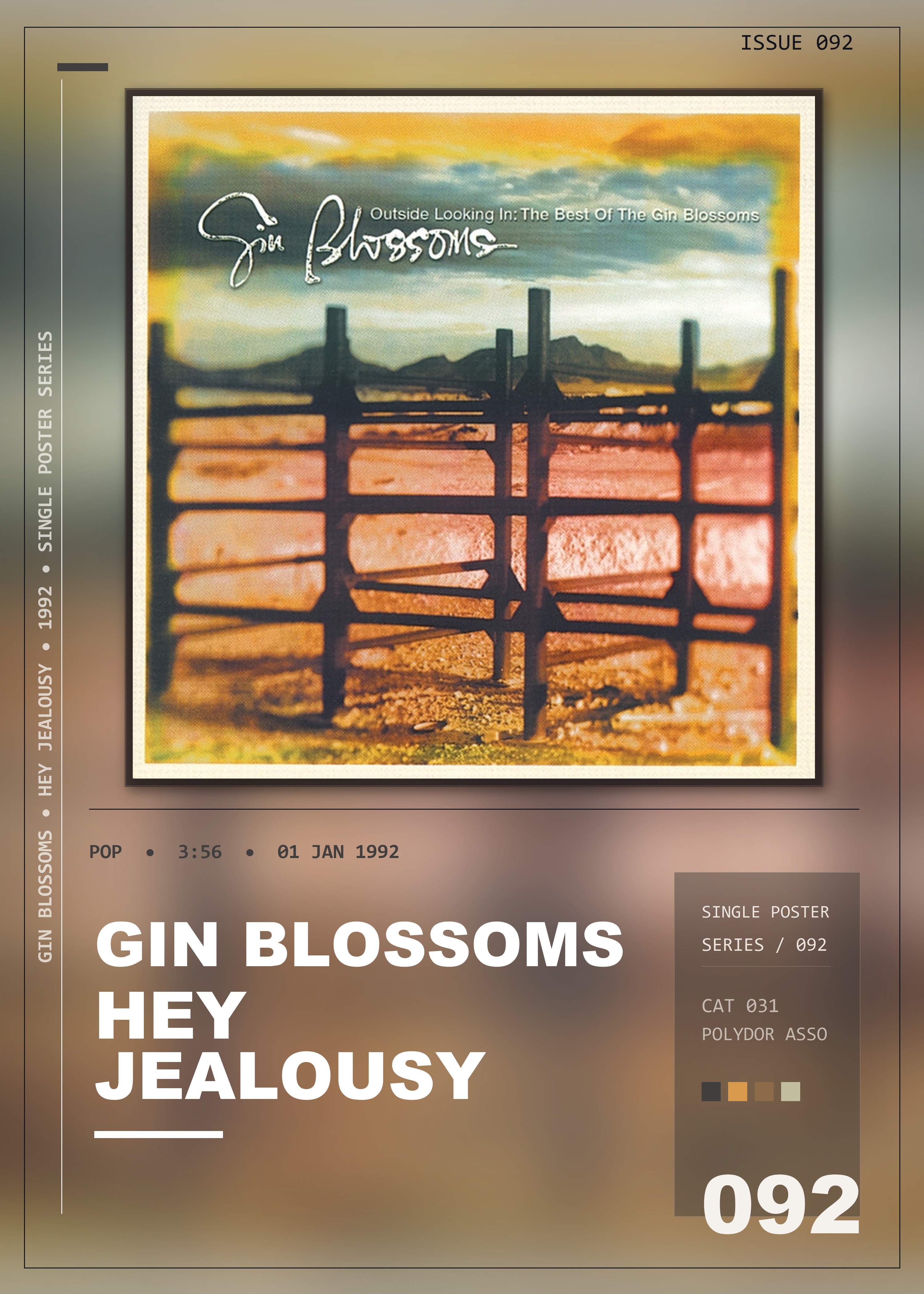 Music poster: Gin Blossoms - Hey Jealousy