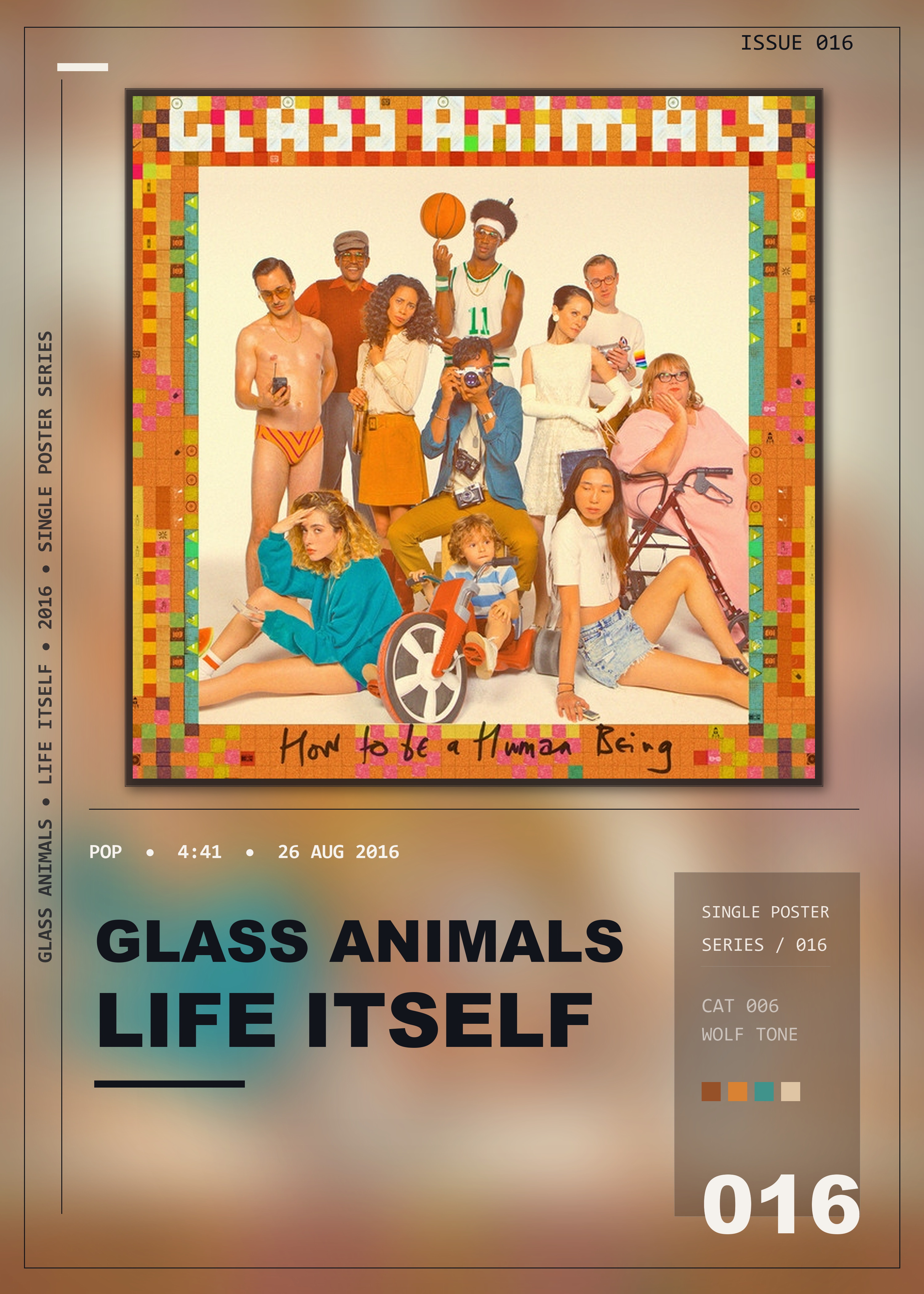 Music poster: Glass Animals - Life Itself