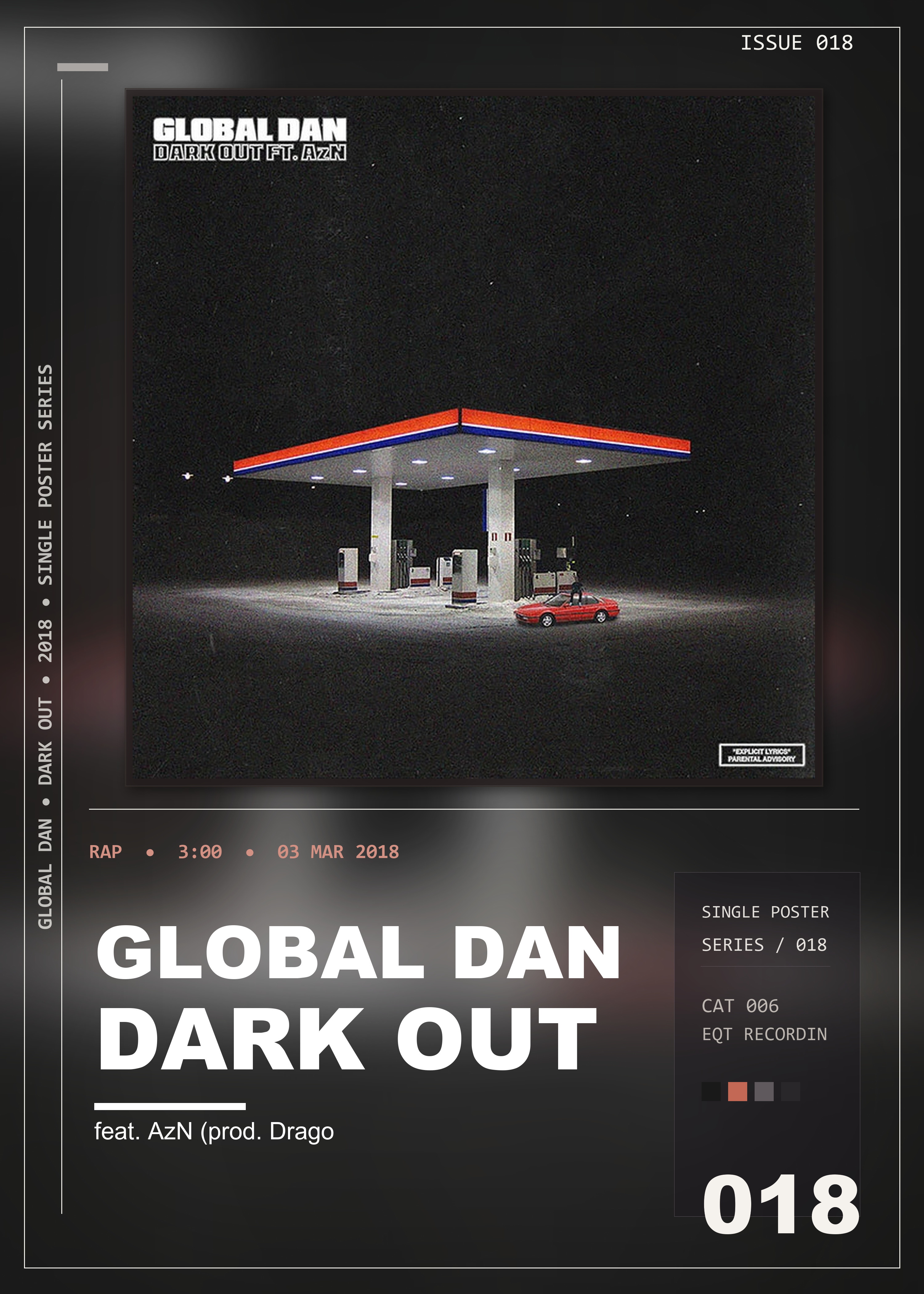Music poster: Global Dan - Dark Out ft AzN prod Drago