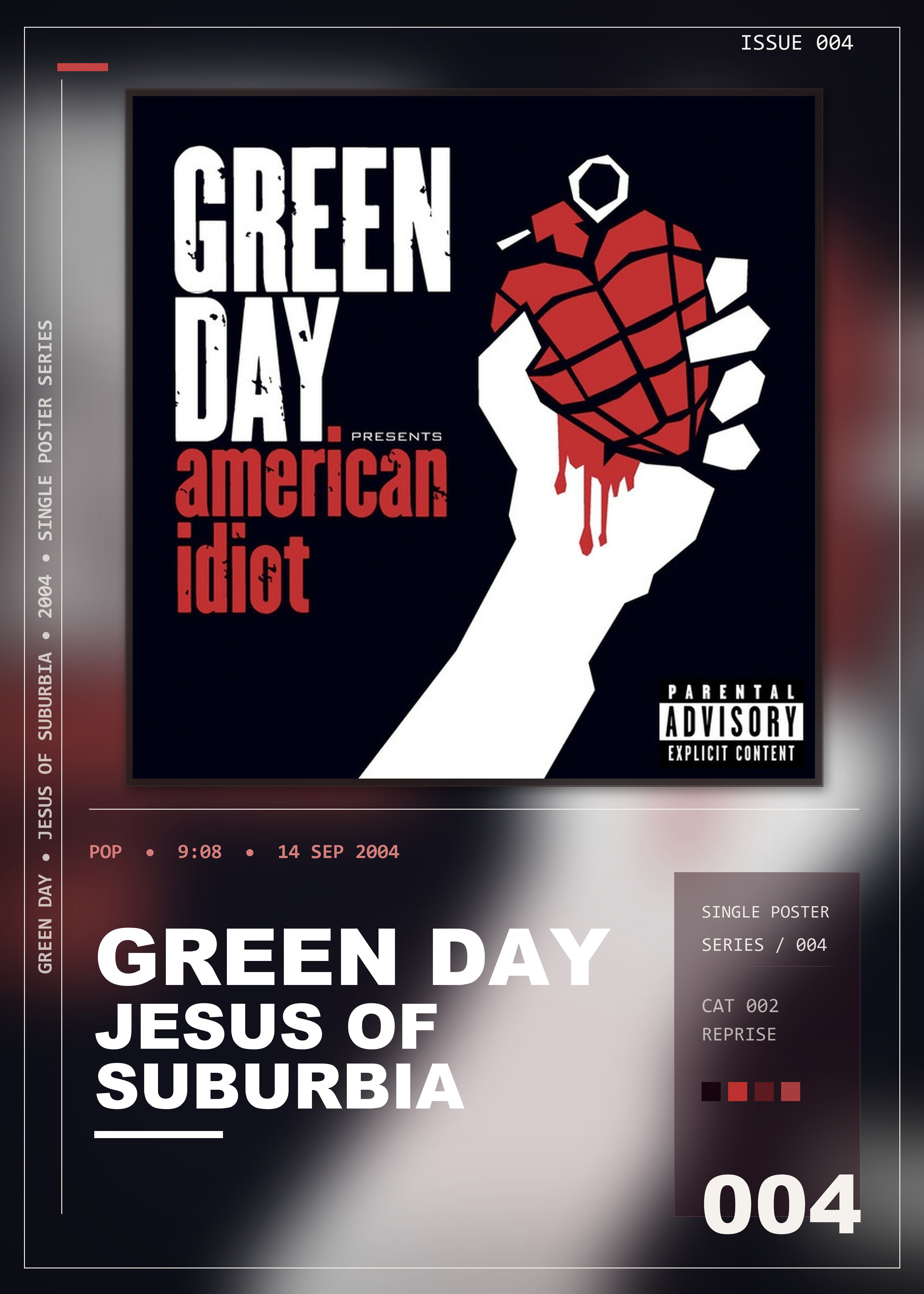 Music poster: Green Day - Jesus of Suburbia