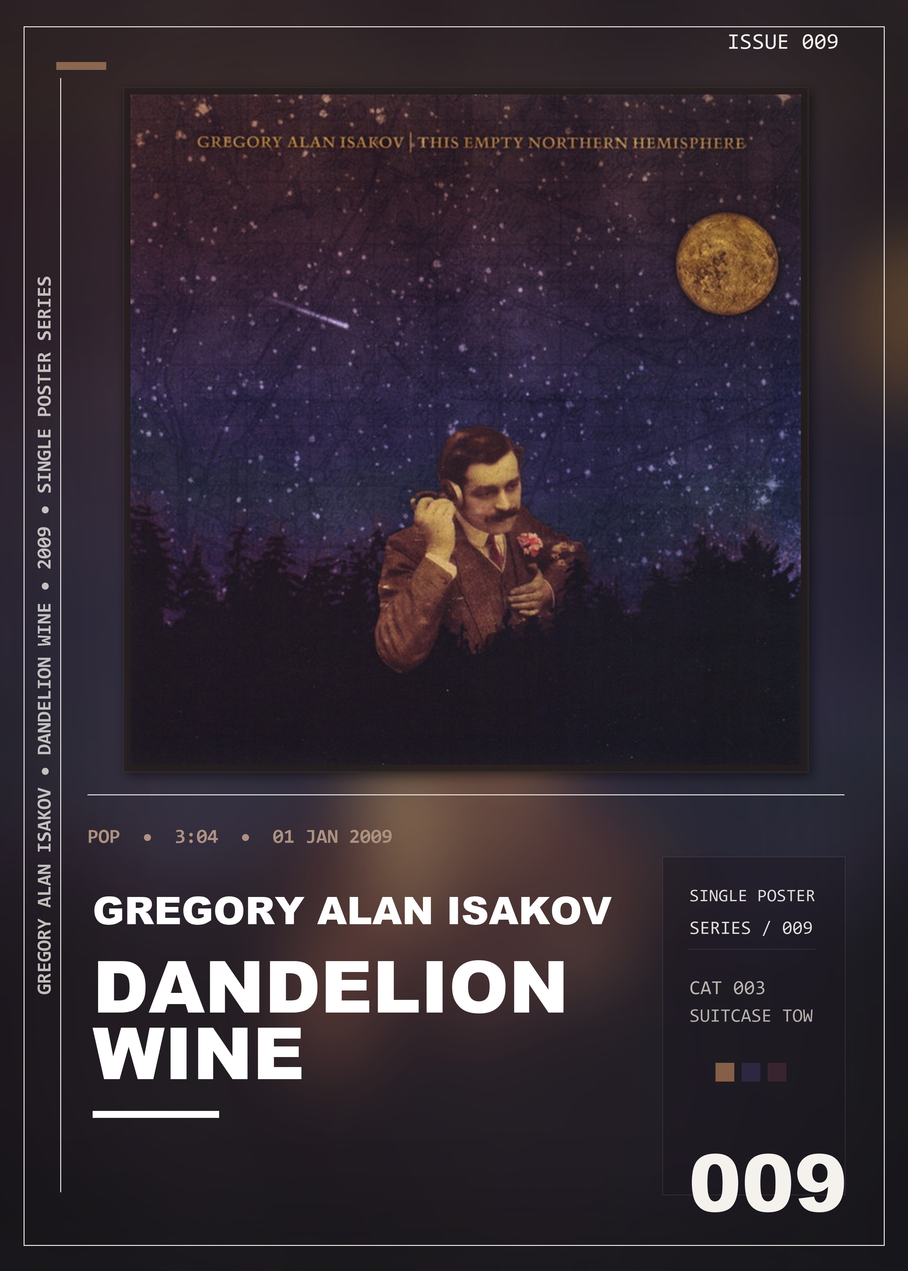 Music poster: Gregory Alan Isakov - Dandelion Wine