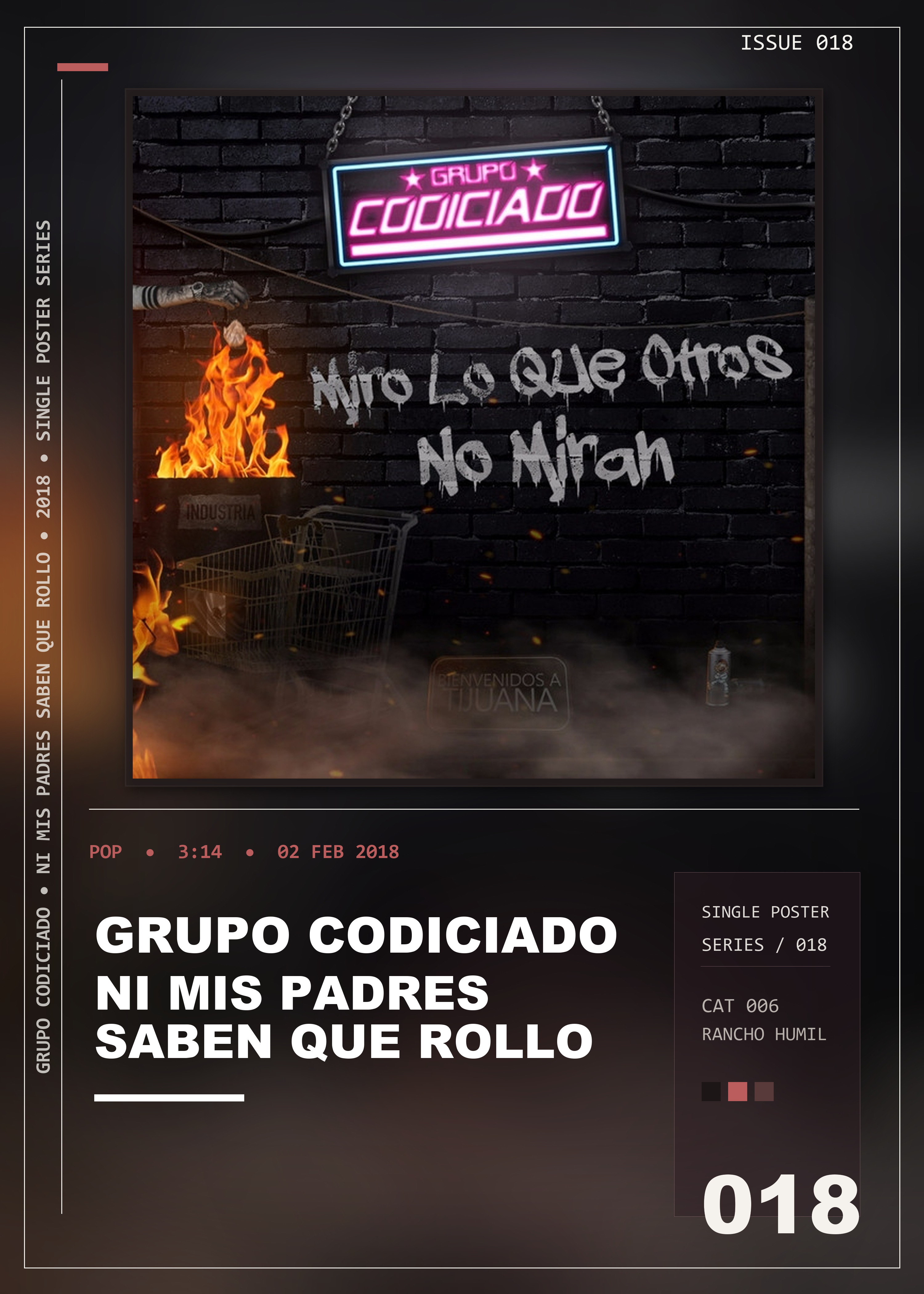 Music poster: Grupo Codiciado - Ni Mis Padres Saben Que Rollo