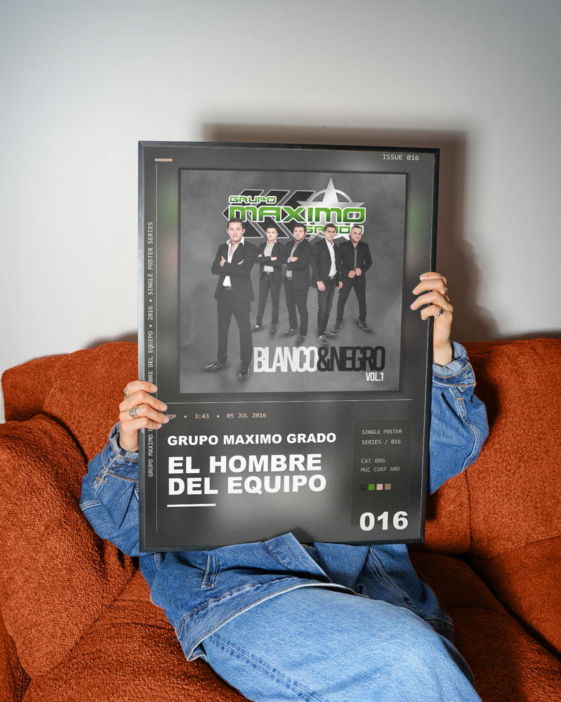 Music poster: Grupo Maximo Grado - El Hombre Del Equipo