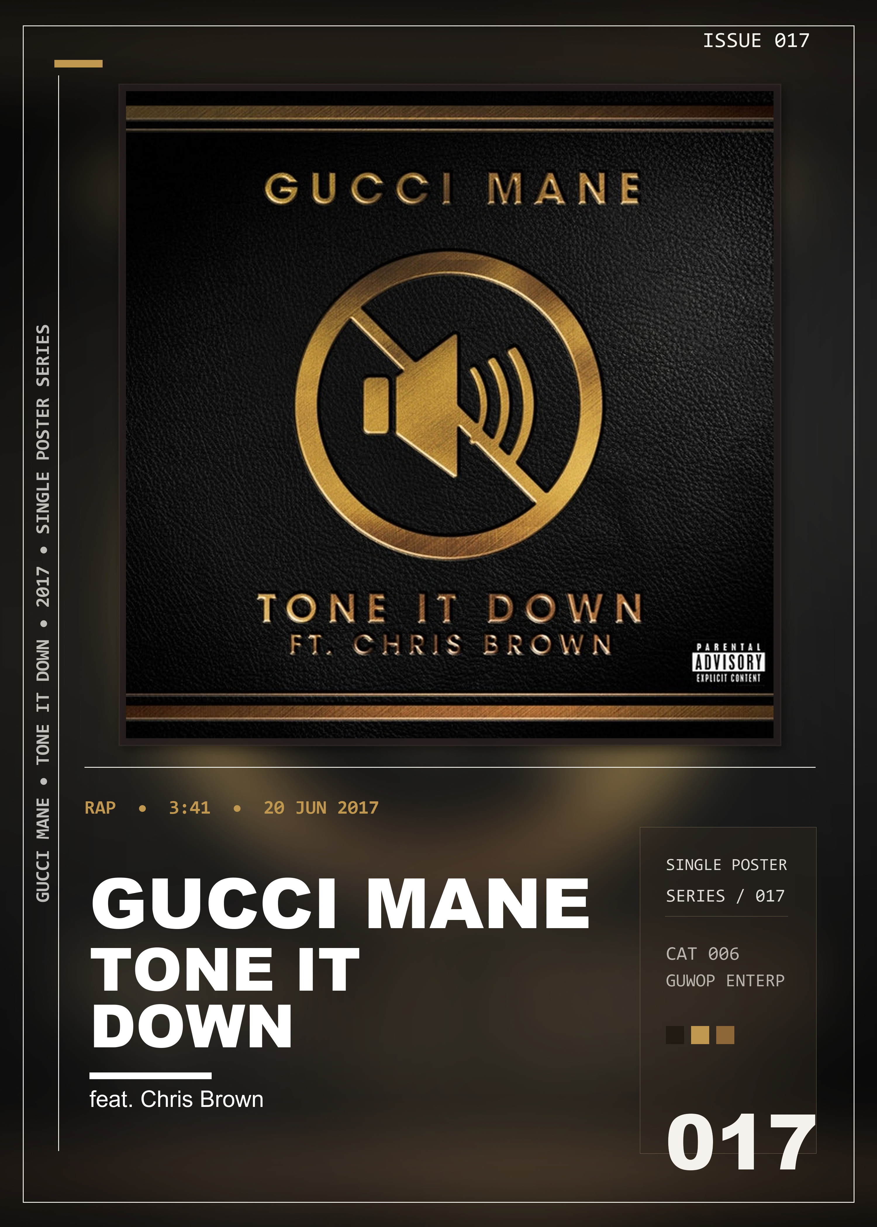 Music poster: Gucci Mane - Tone it Down feat Chris Brown