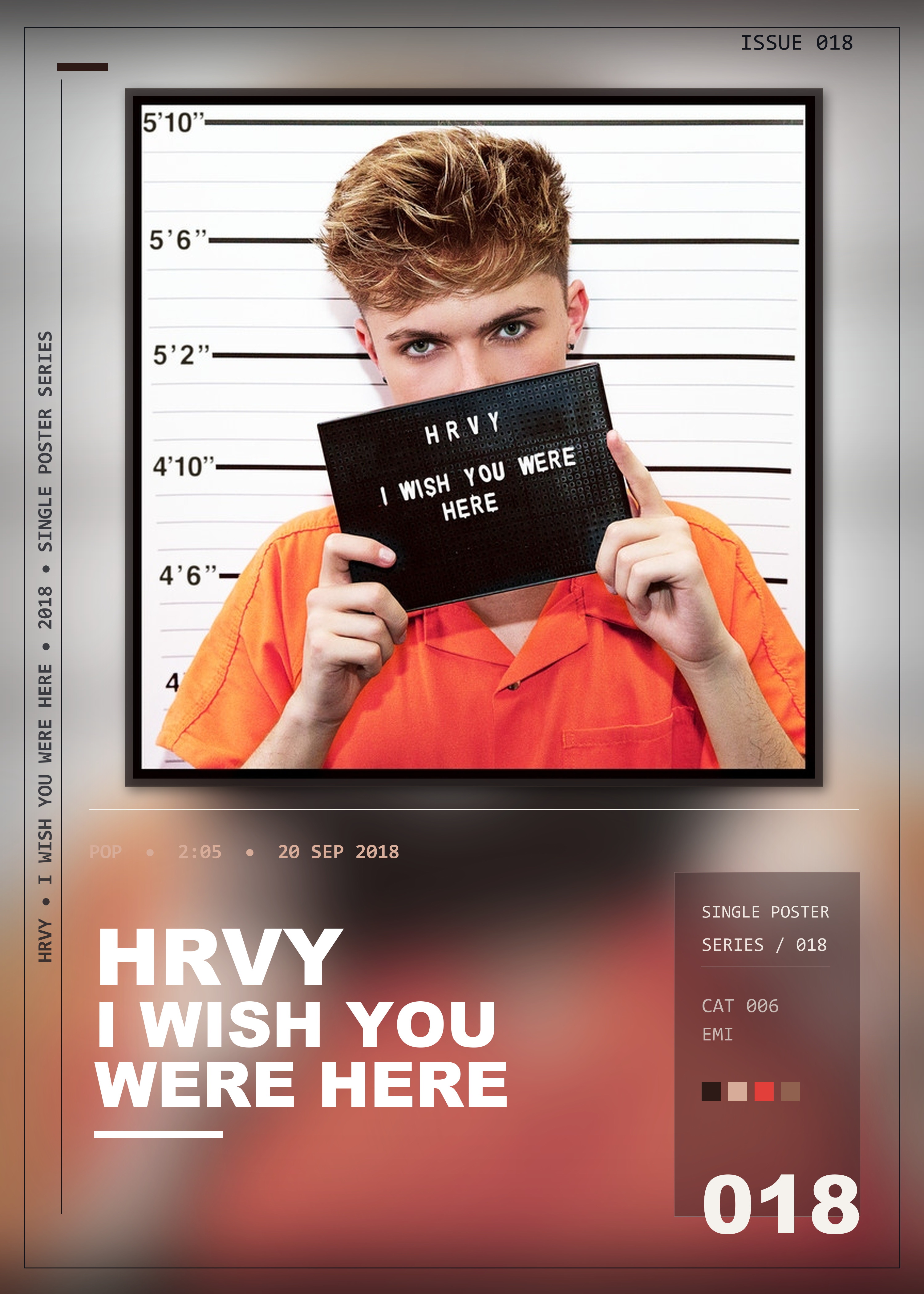 Music poster: HRVY - I Wish You Were Here