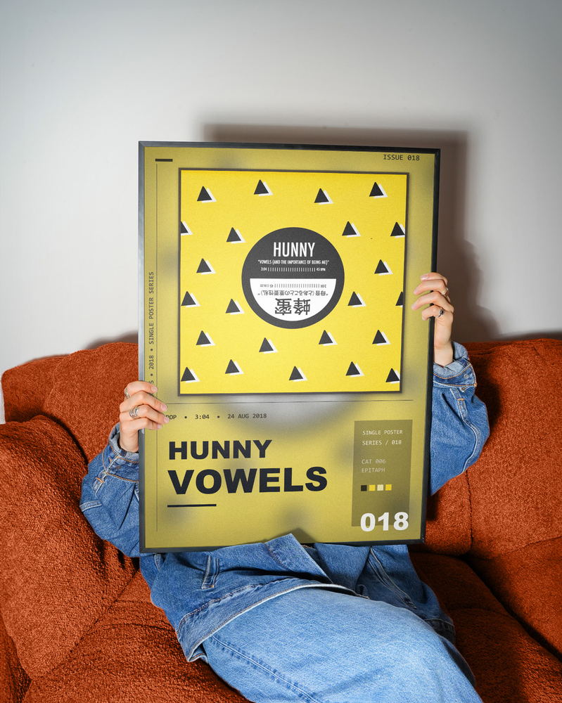 Music poster: HUNNY - Vowels and the Importance of Being Me