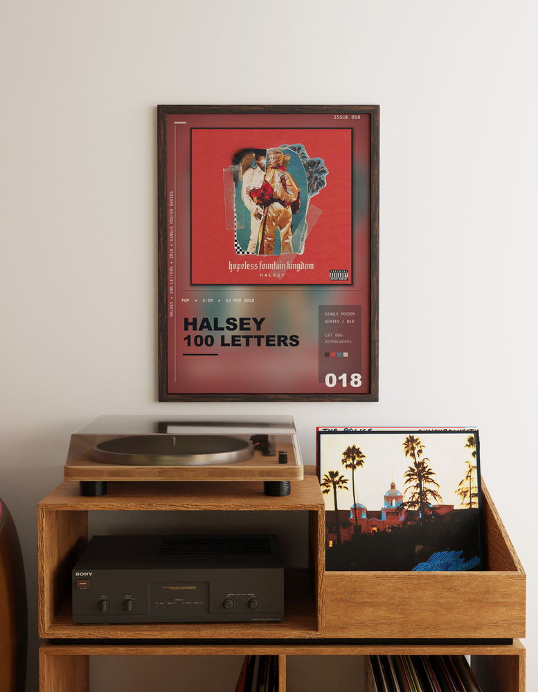 Music poster: Halsey - 100 Letters