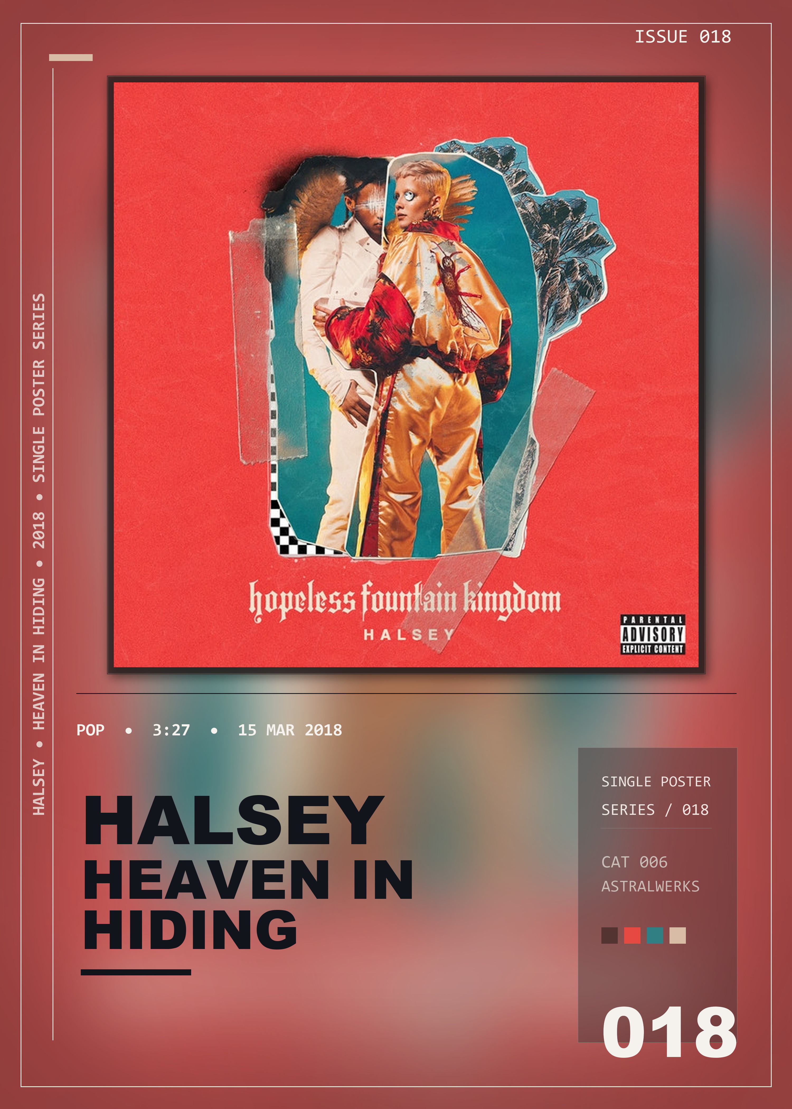 Music poster: Halsey - Heaven In Hiding