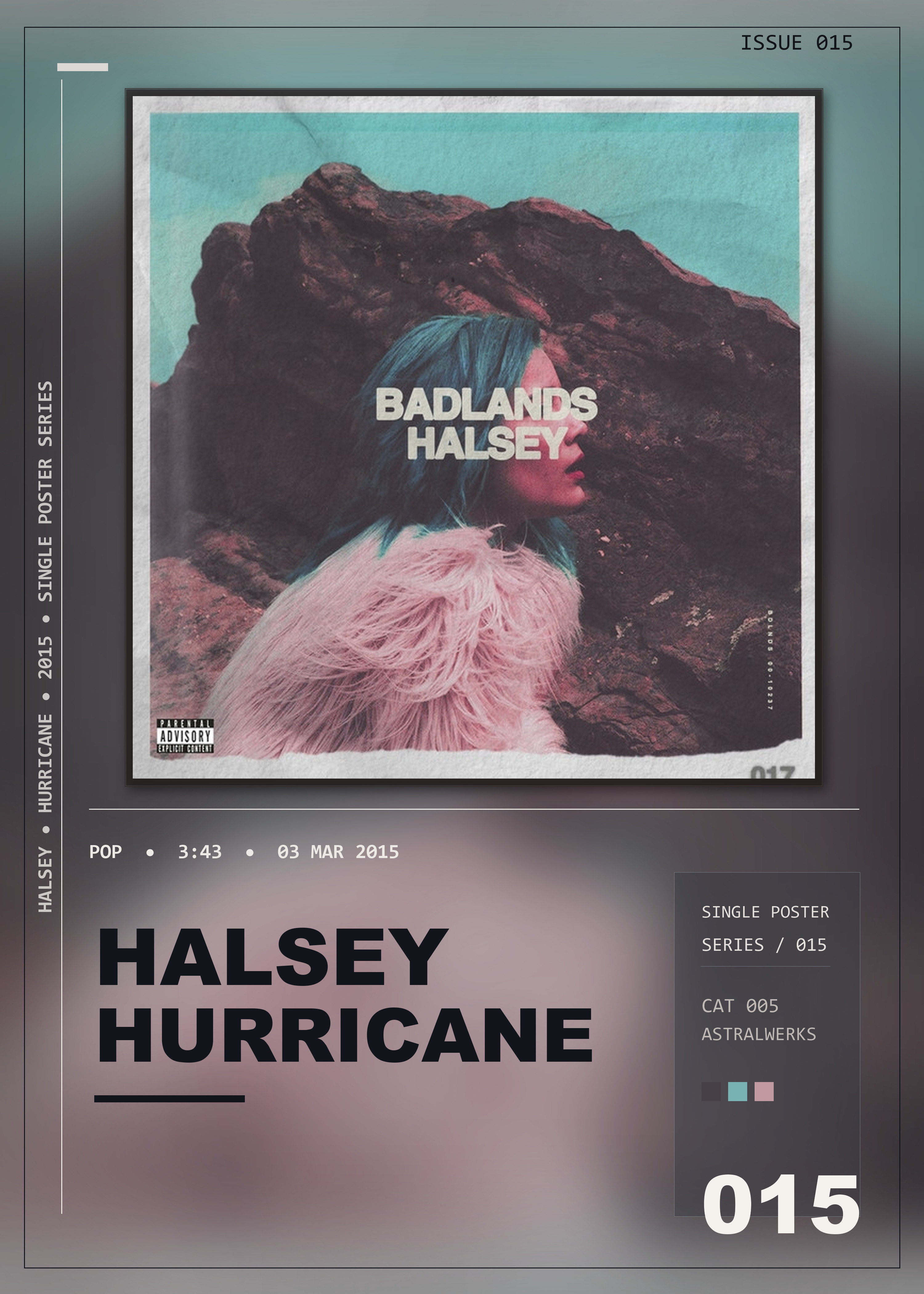 Music poster: Halsey - Hurricane