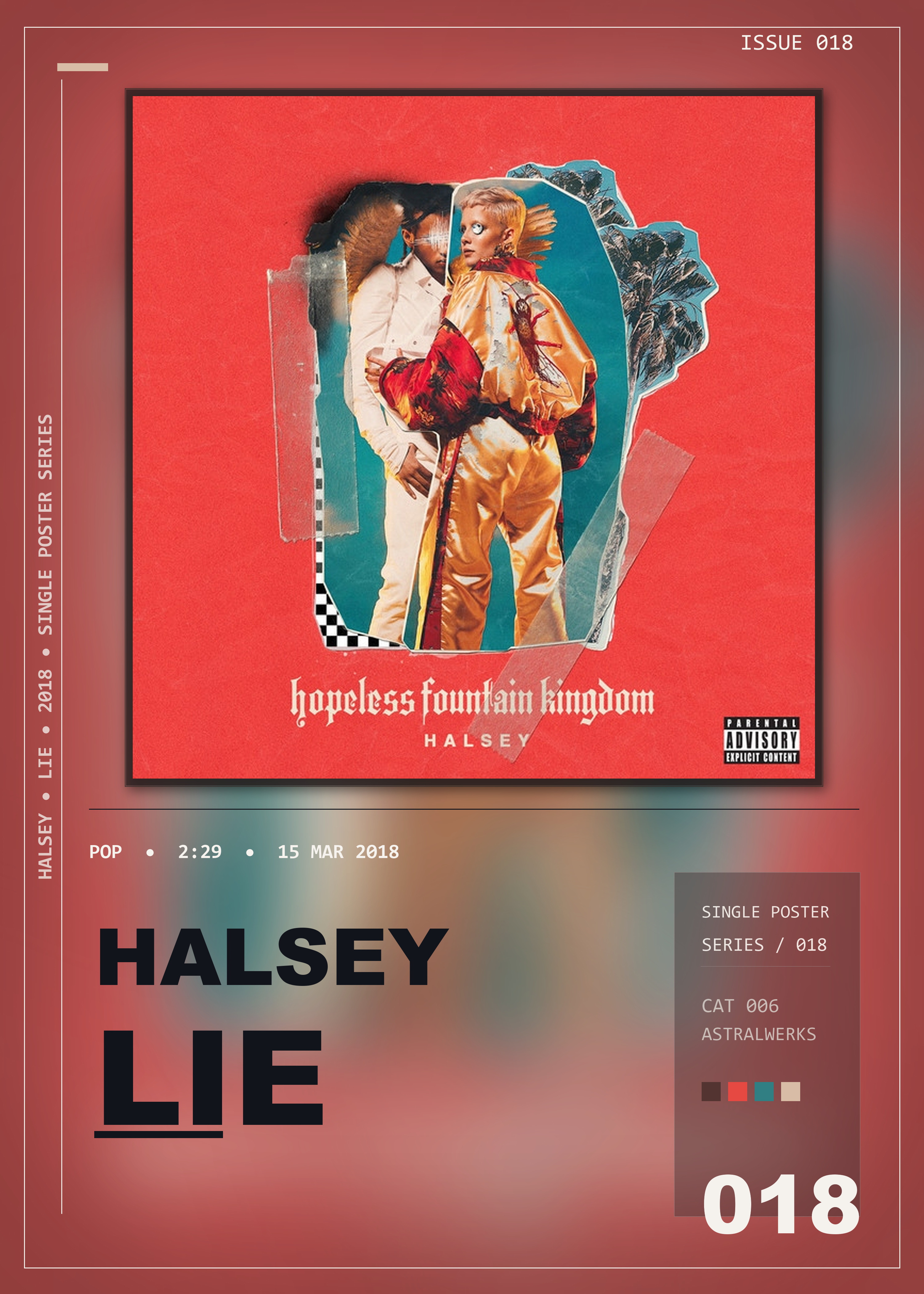 Music poster: Halsey - Lie