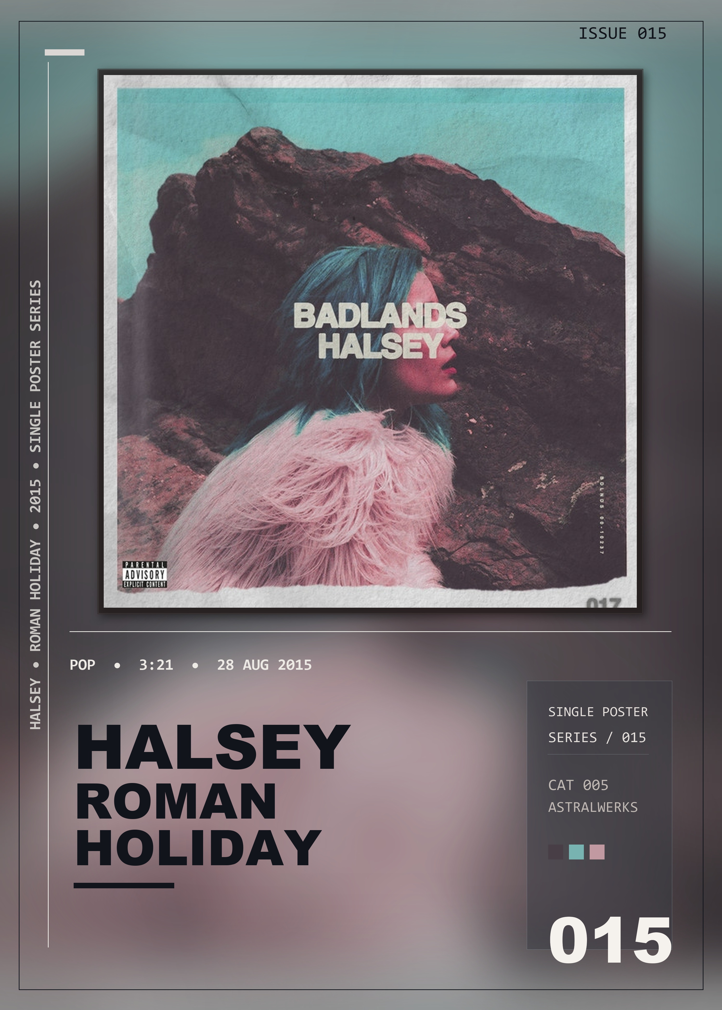 Music poster: Halsey - Roman Holiday