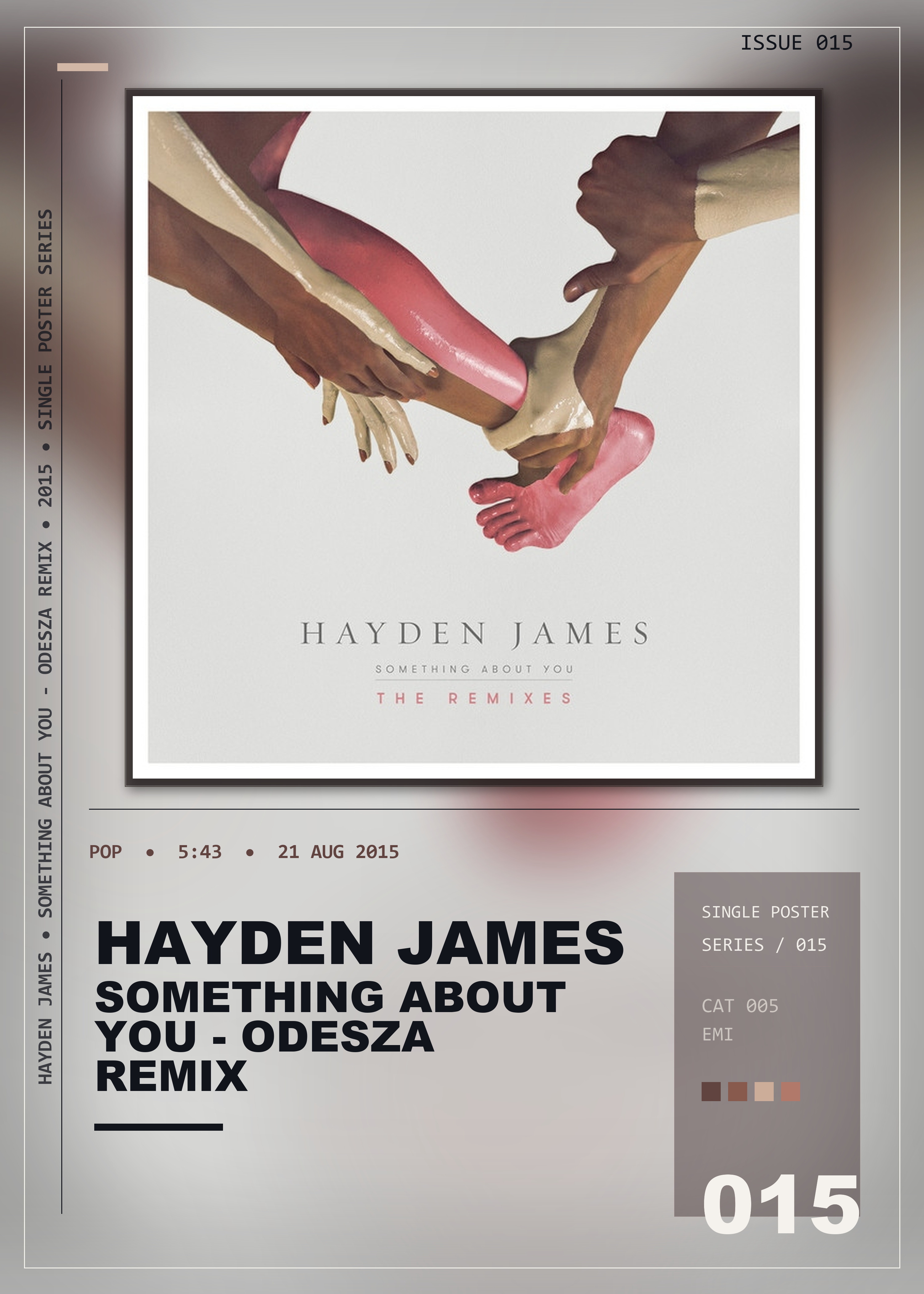 Music poster: Hayden James - Something About You - ODESZA Remix