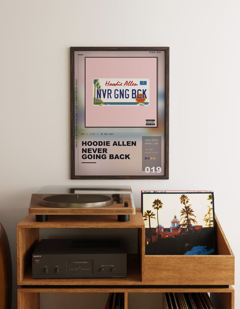 Music poster: Hoodie Allen - never going back