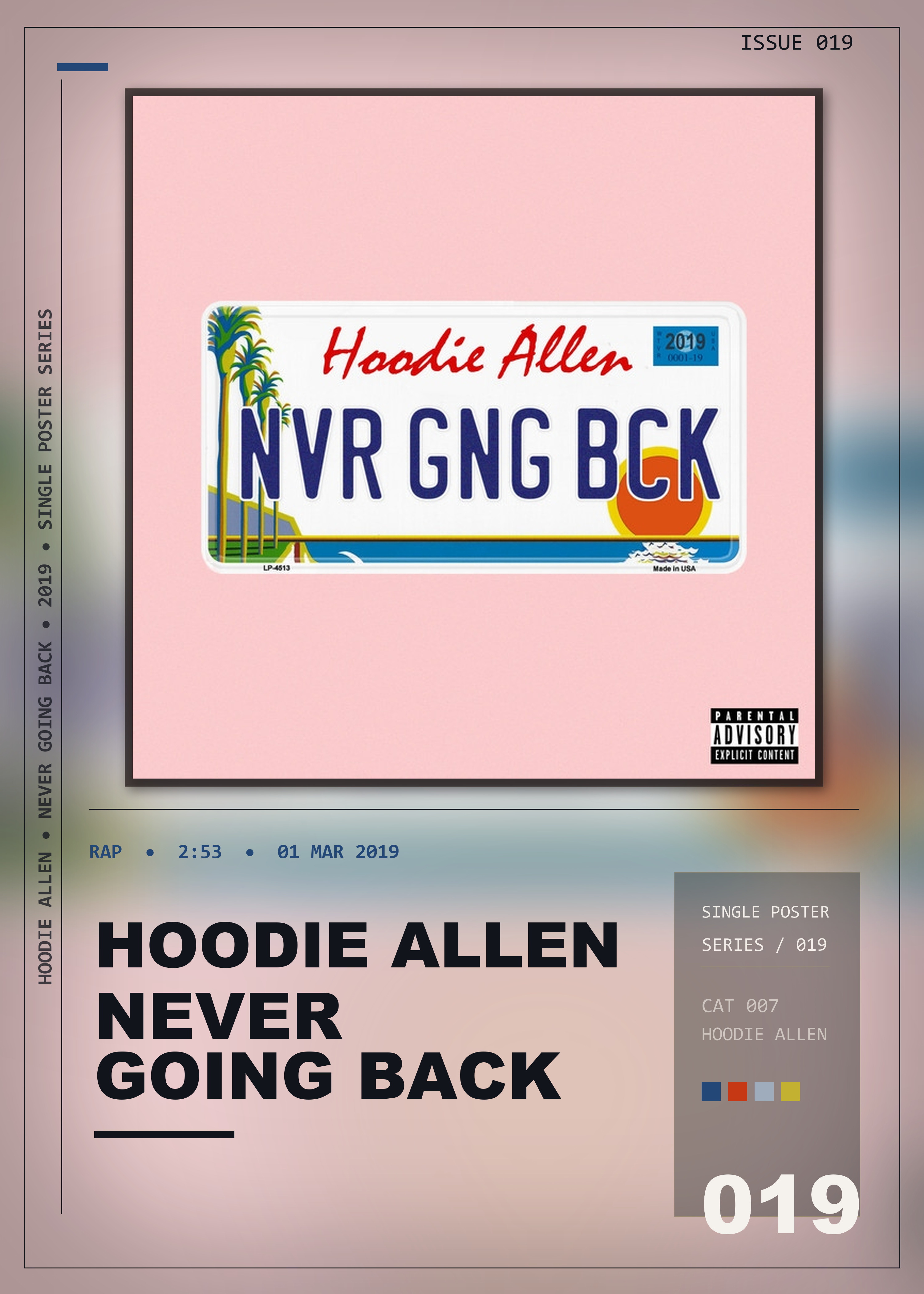Music poster: Hoodie Allen - never going back
