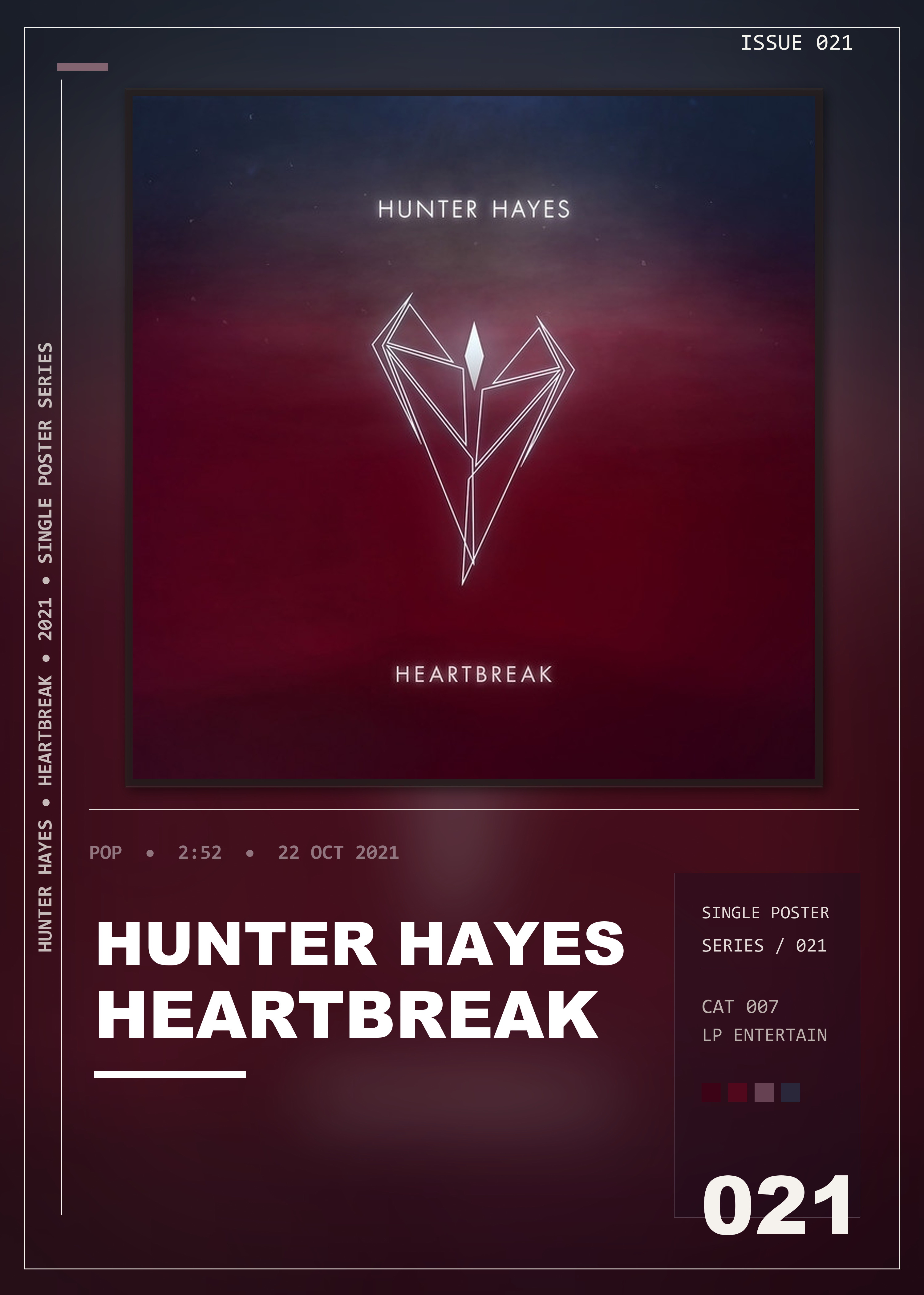 Music poster: Hunter Hayes - Heartbreak