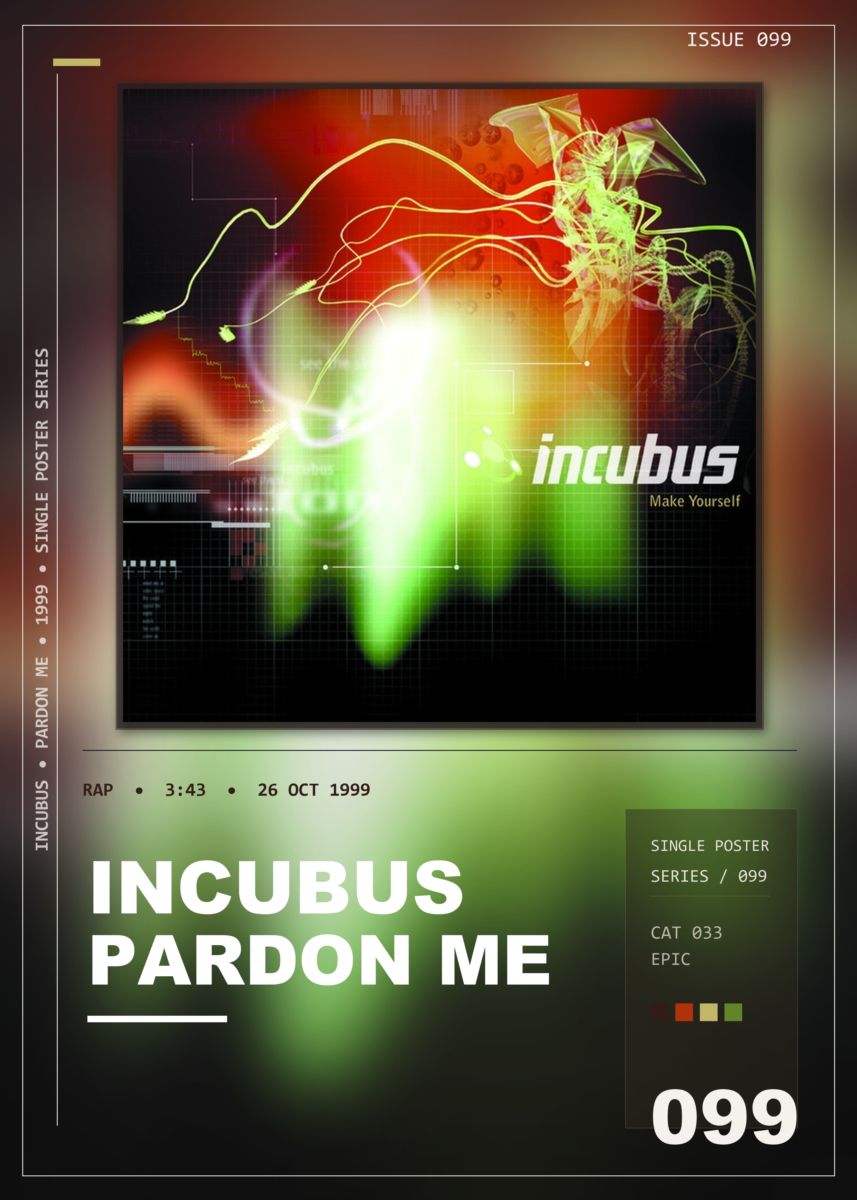 Music poster: Incubus - Pardon Me