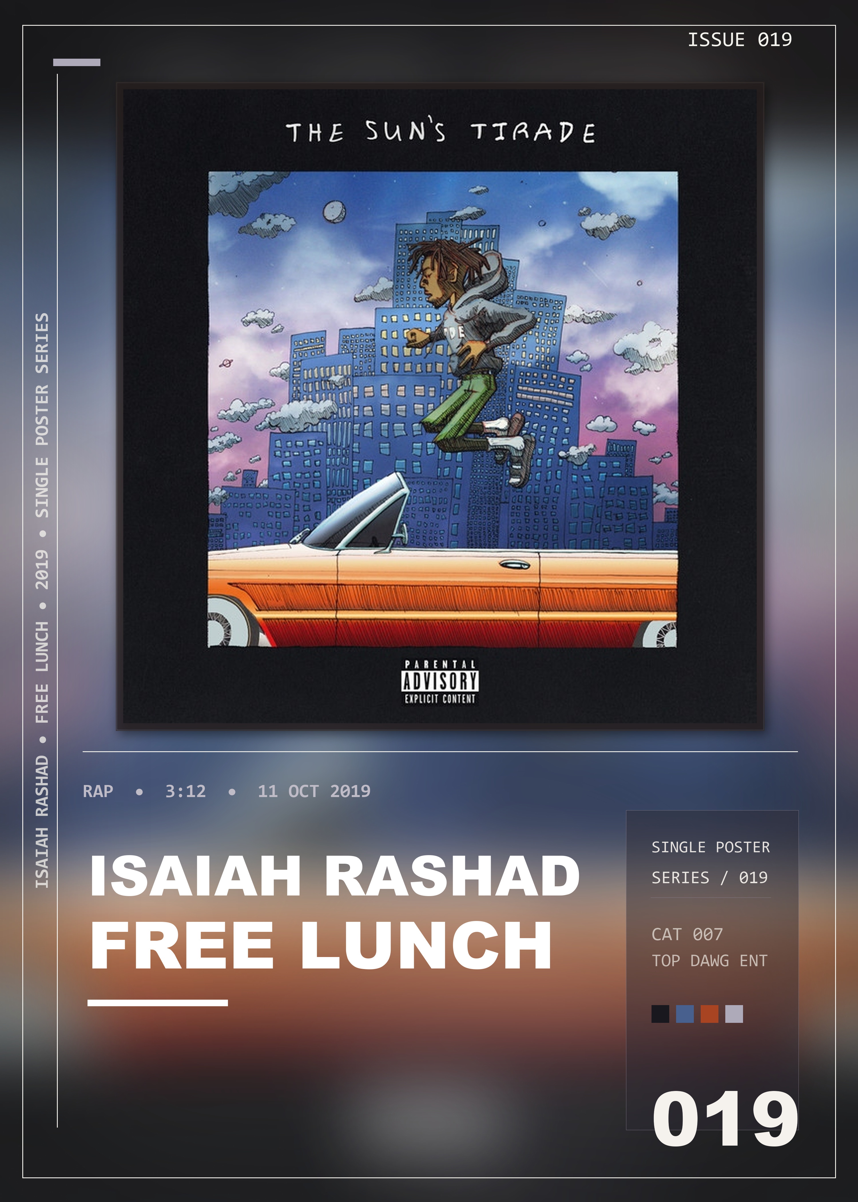 Music poster: Isaiah Rashad - Free Lunch