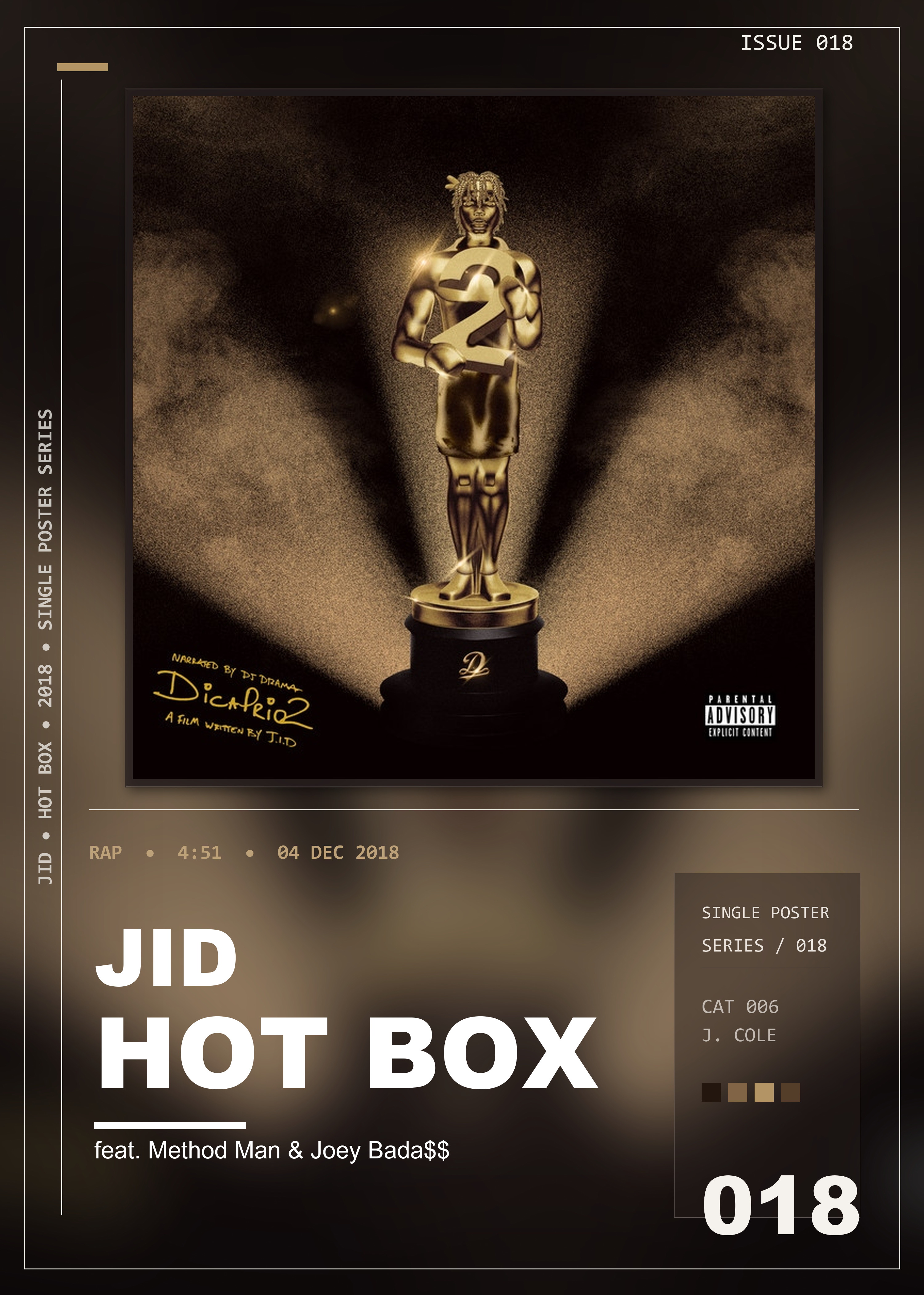 Music poster: JID - Hot Box feat Method Man Joey Bada