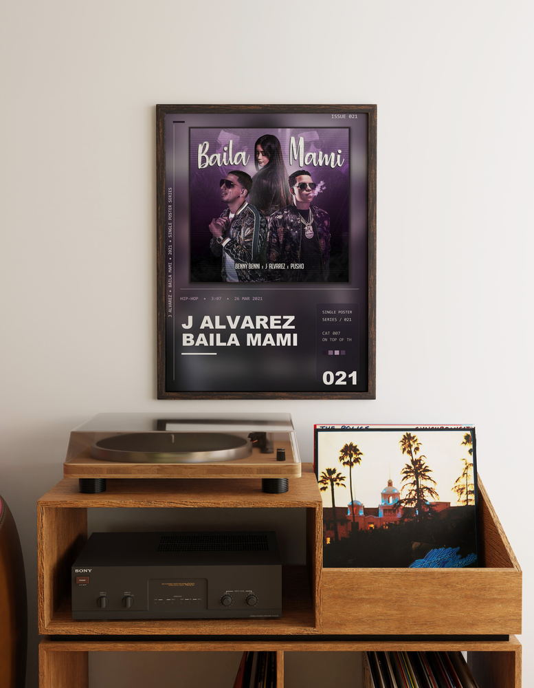 Music poster: J Alvarez - Baila Mami