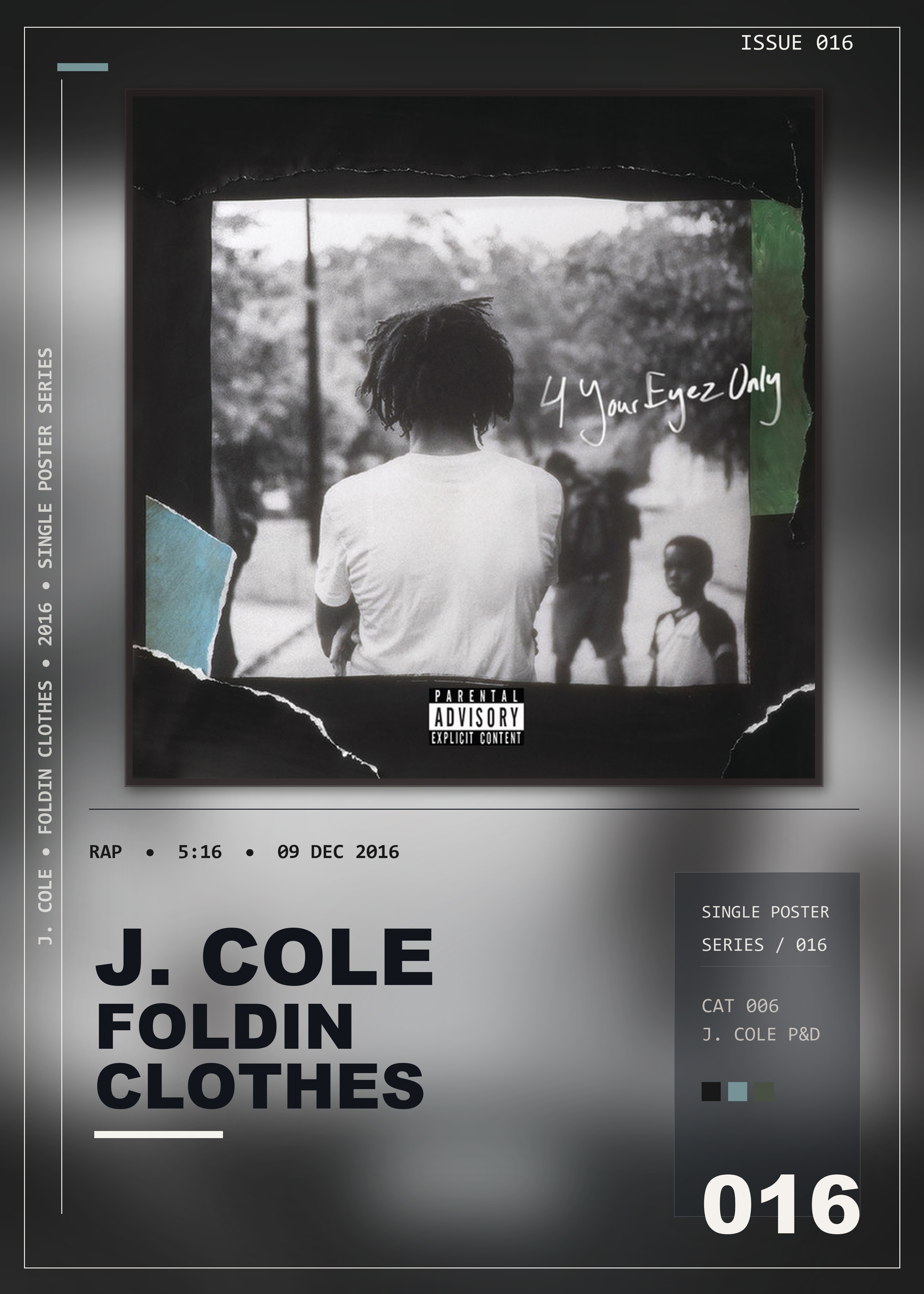 Music poster: J Cole - Foldin Clothes