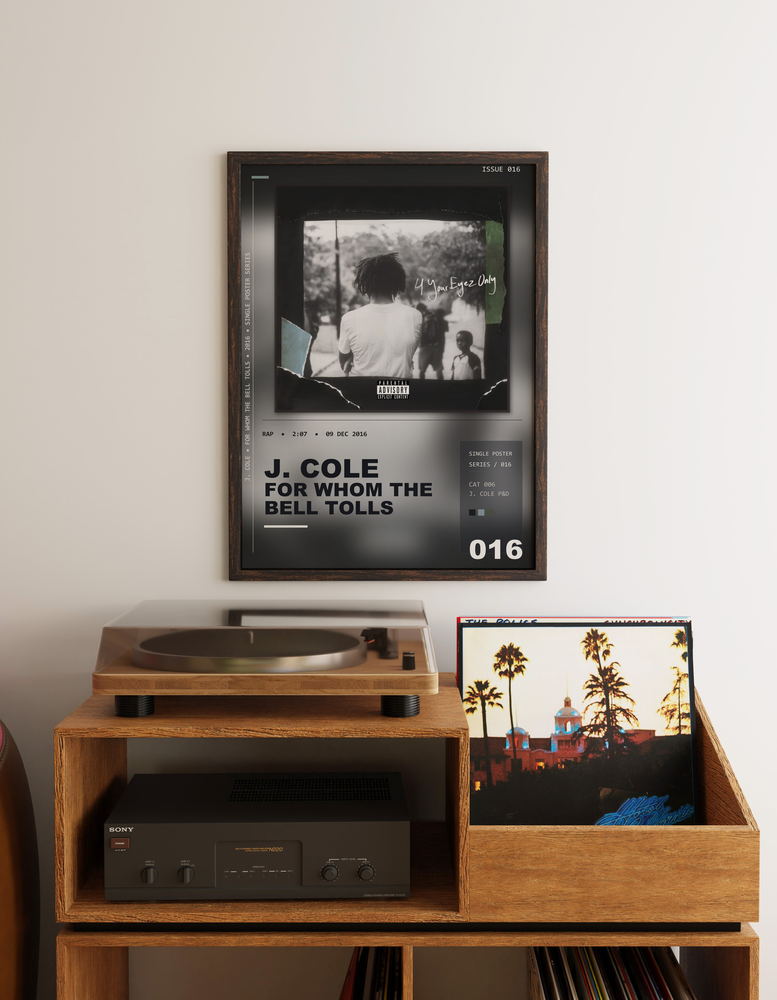 Music poster: J Cole - For Whom The Bell Tolls