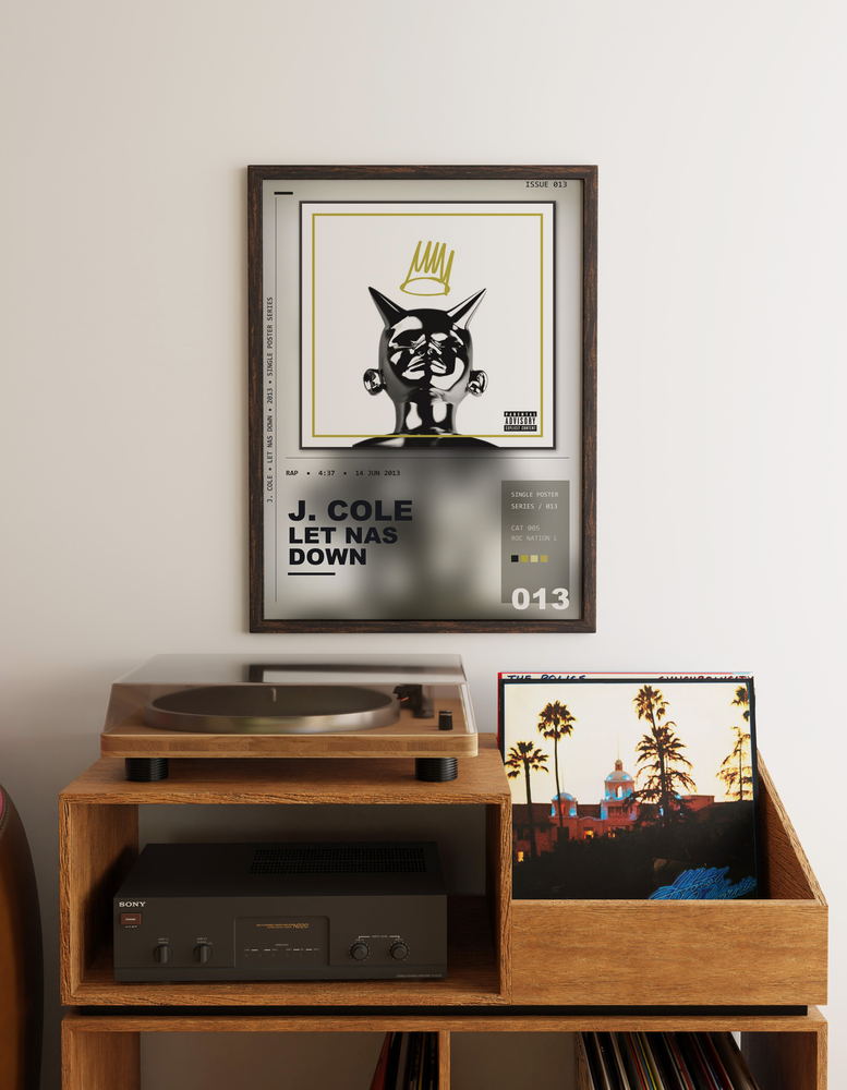 Music poster: J Cole - Let Nas Down