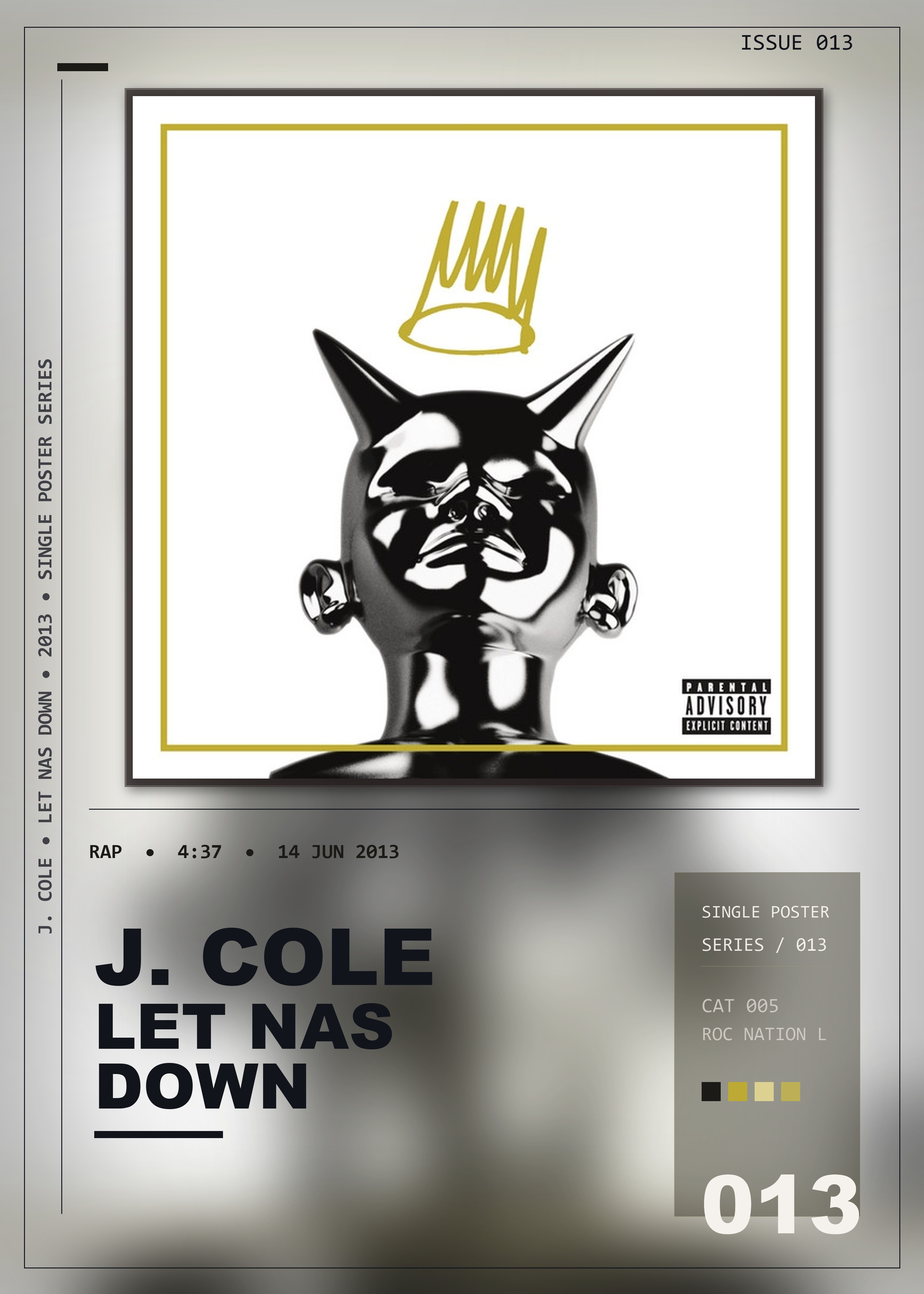 Music poster: J Cole - Let Nas Down