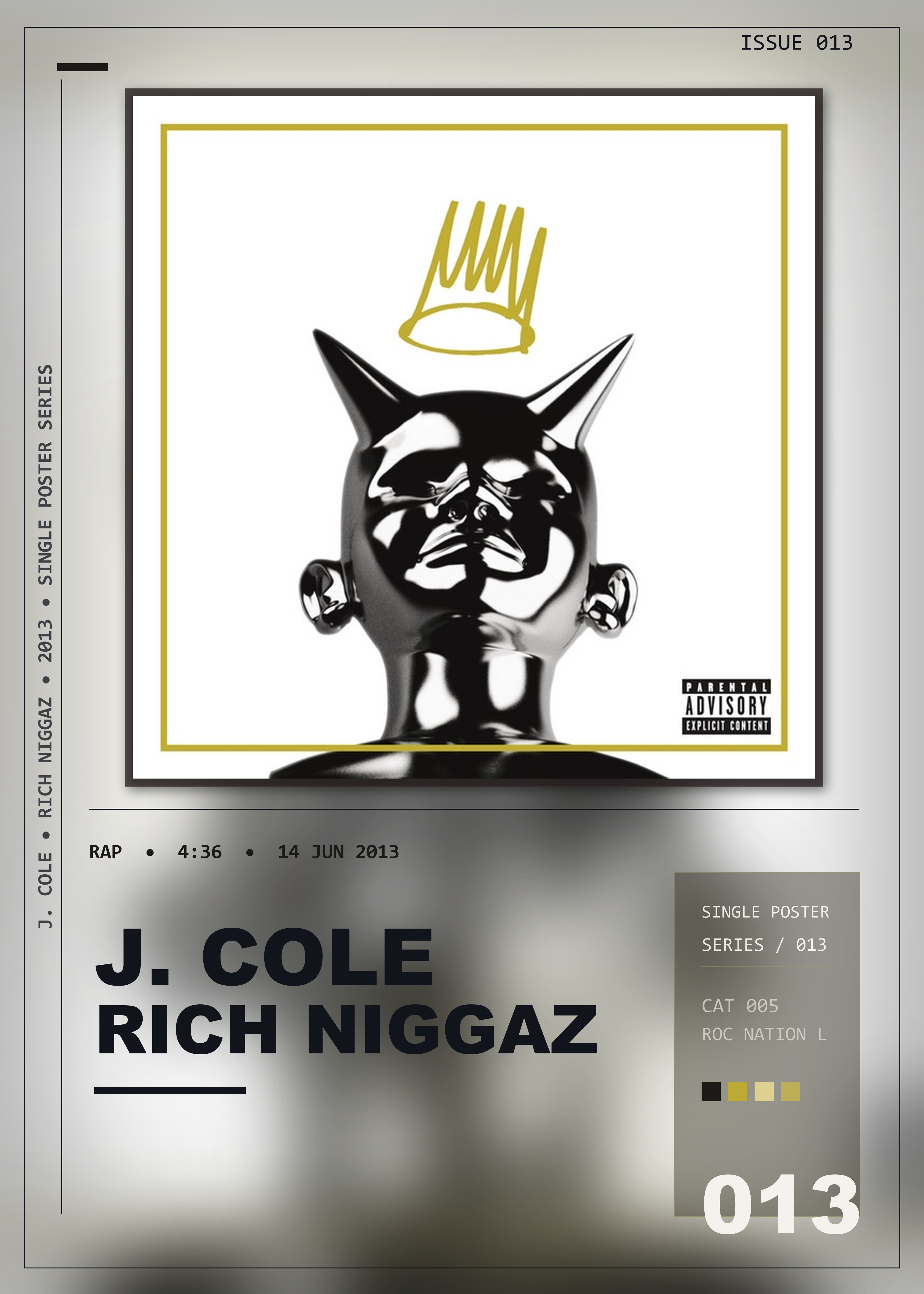 Music poster: J Cole - Rich Niggaz